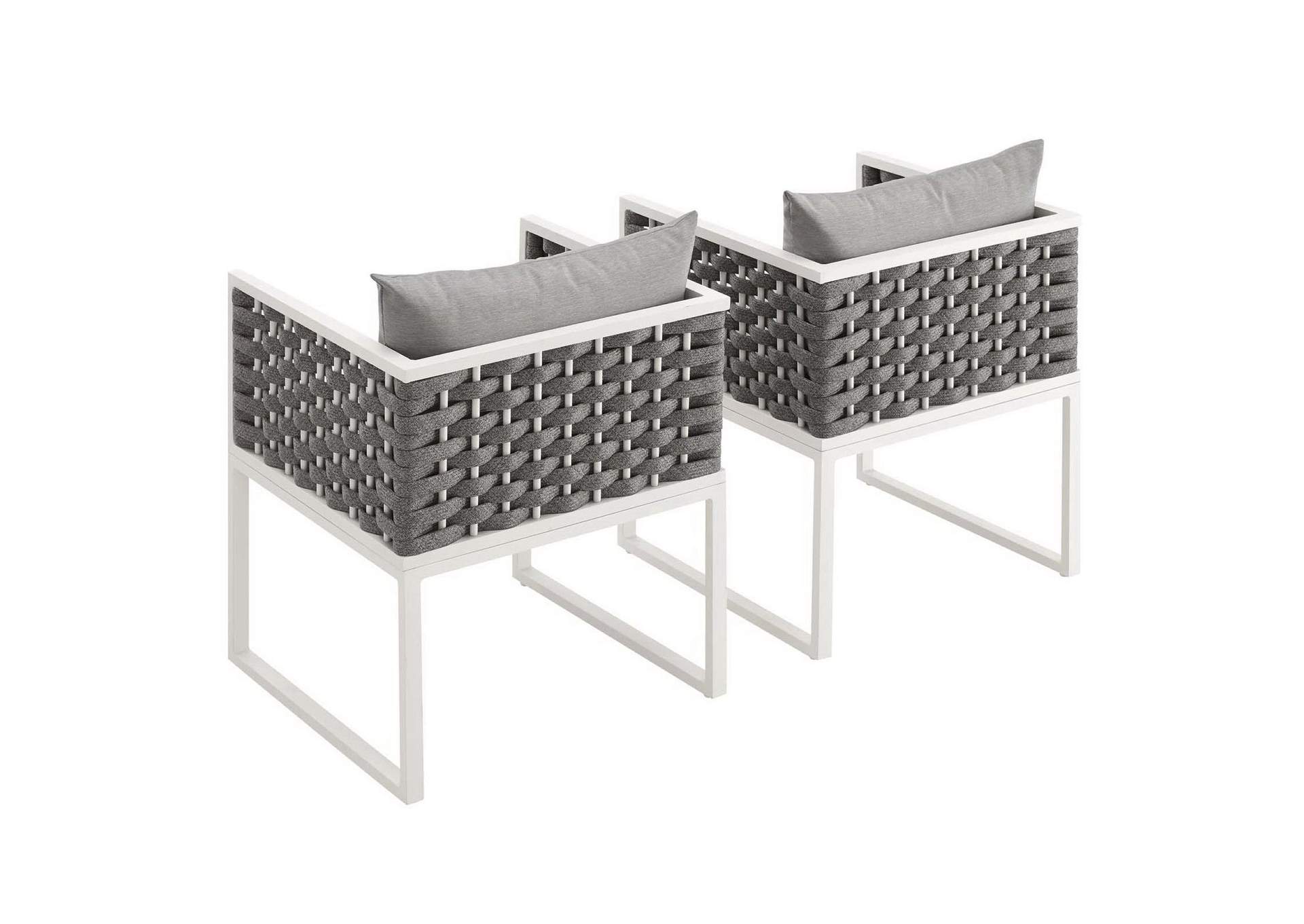 Stance Dining Armchair Outdoor Patio Aluminum Set Of 2 image 3