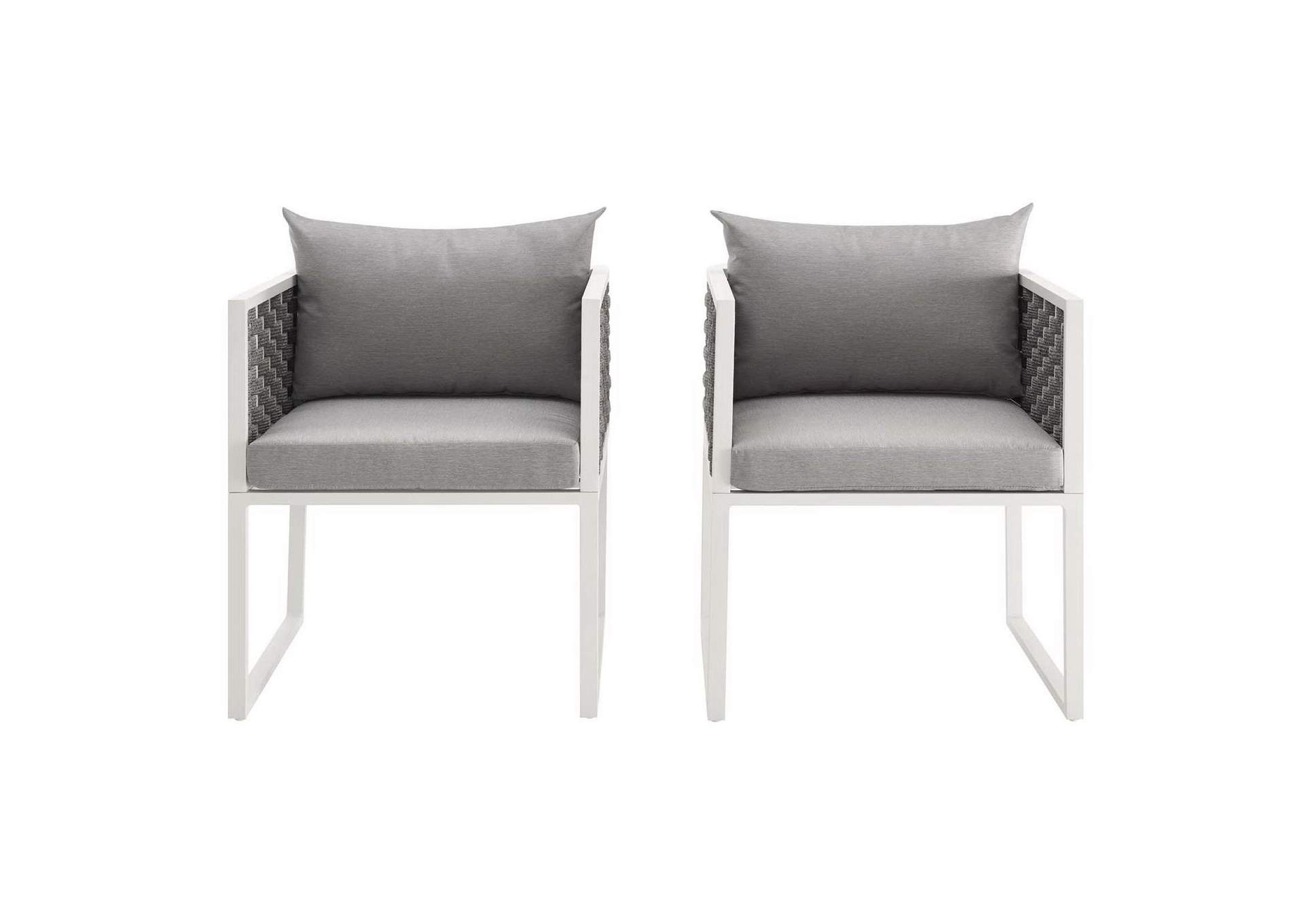 Stance Dining Armchair Outdoor Patio Aluminum Set Of 2 image 4