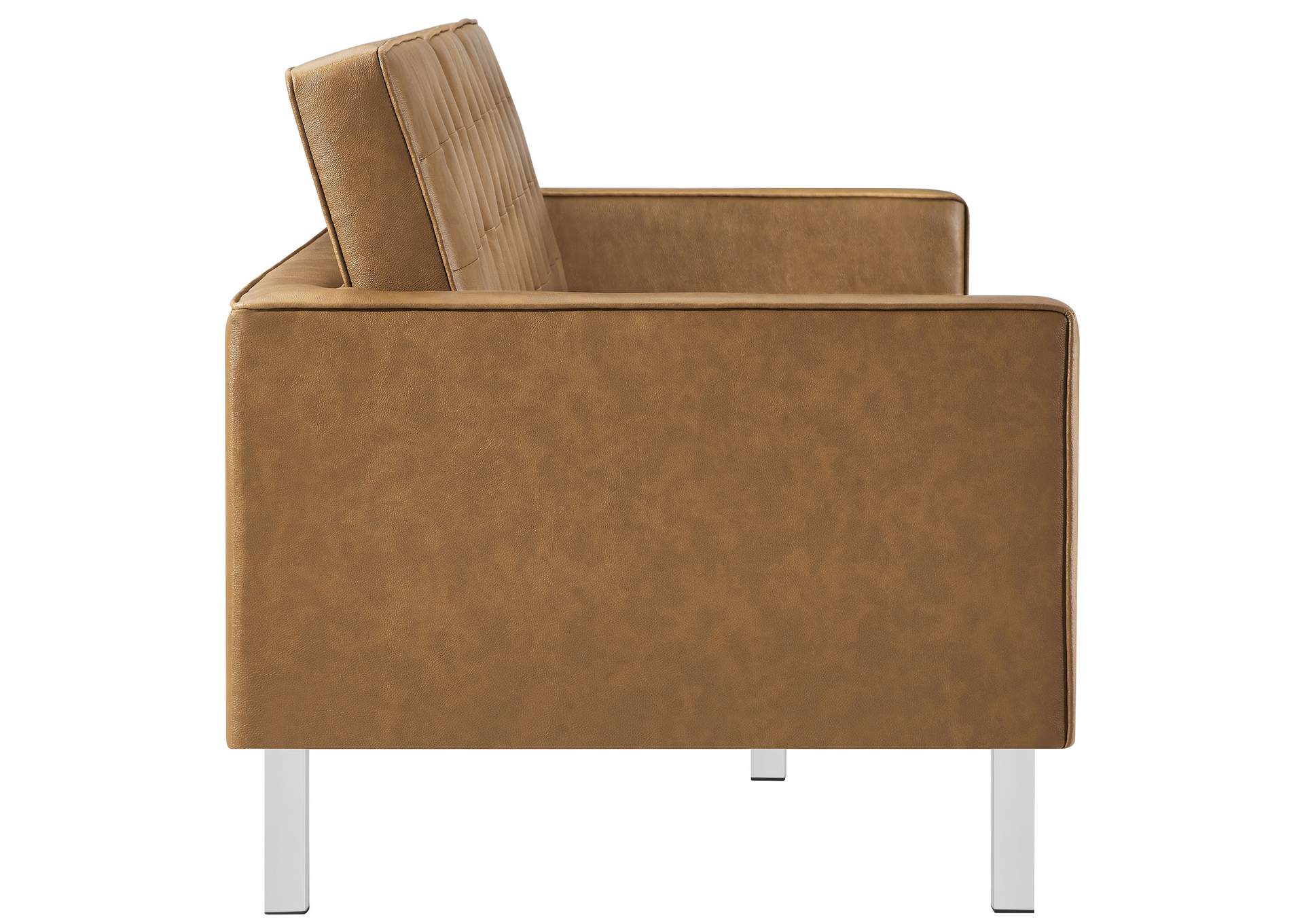 Loft Tufted Vegan Leather Sofa