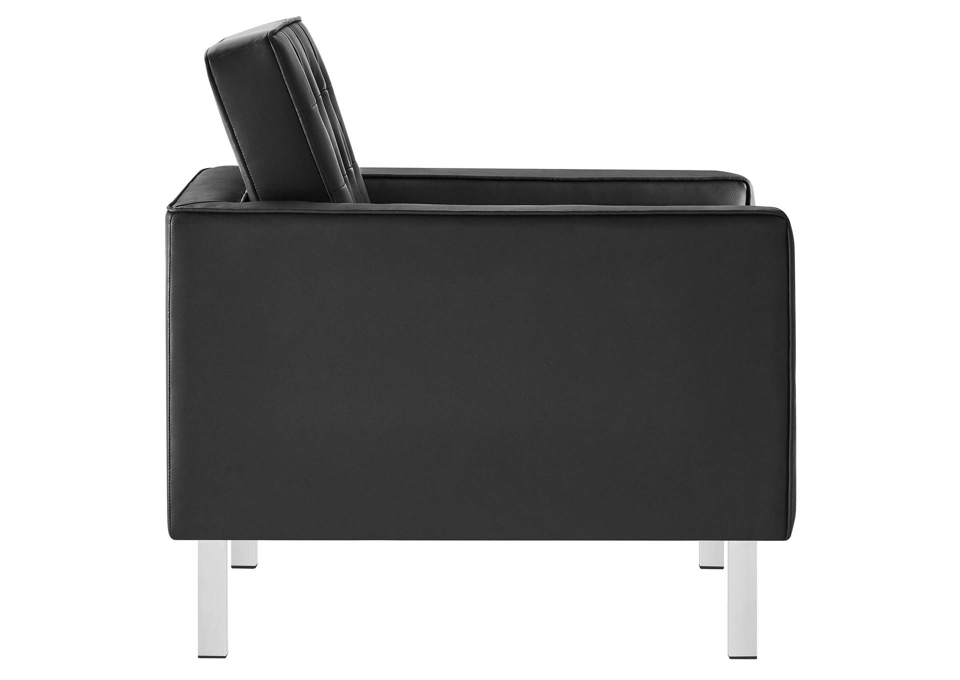Loft Tufted Vegan Leather Armchair