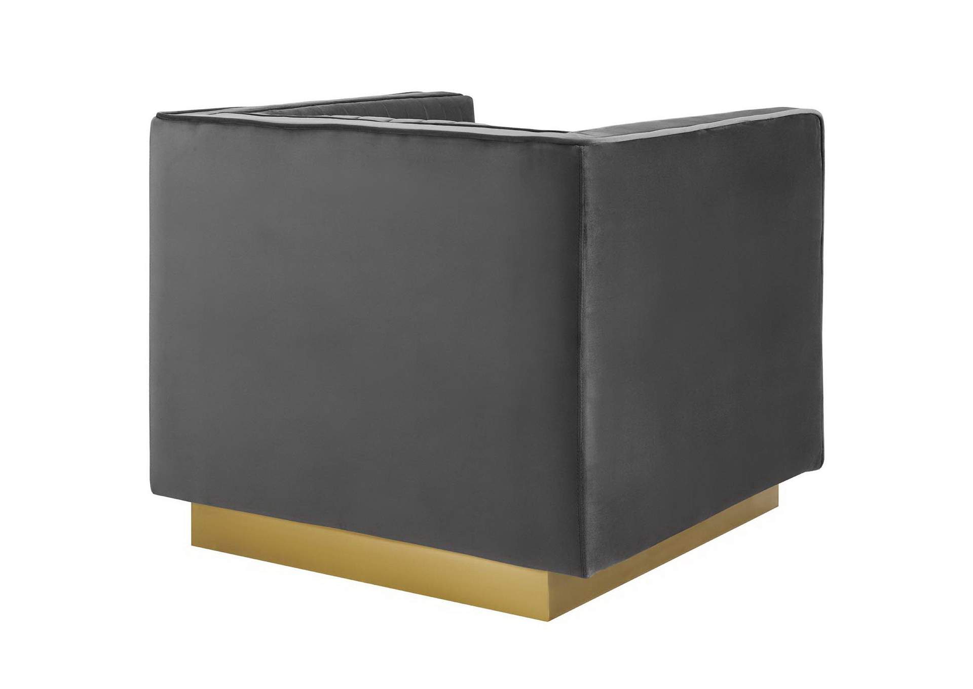 Sanguine Vertical Channel Tufted Accent Performance Velvet Armchair image 4