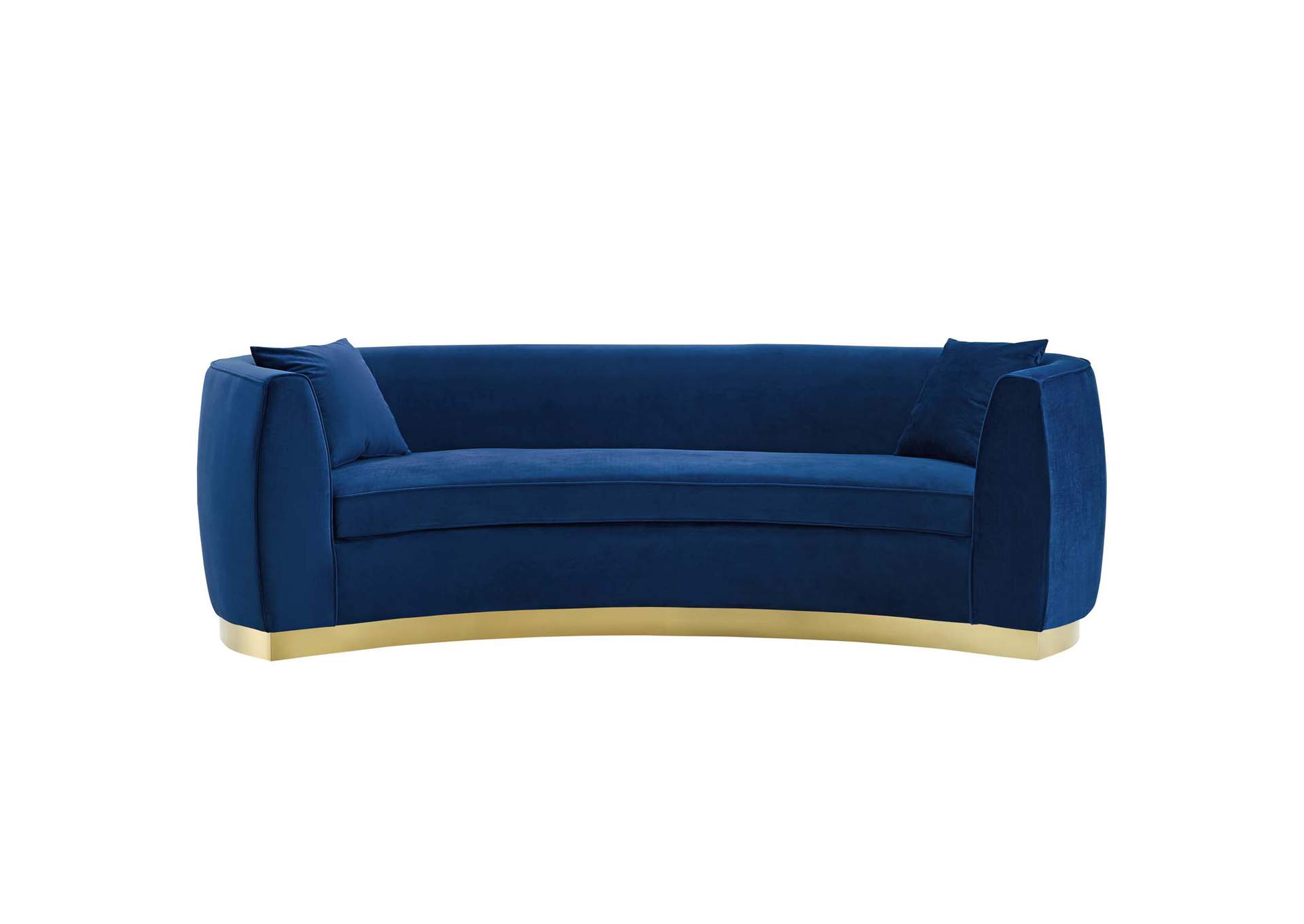 Resolute Curved Performance Velvet Sofa By Modway image 1