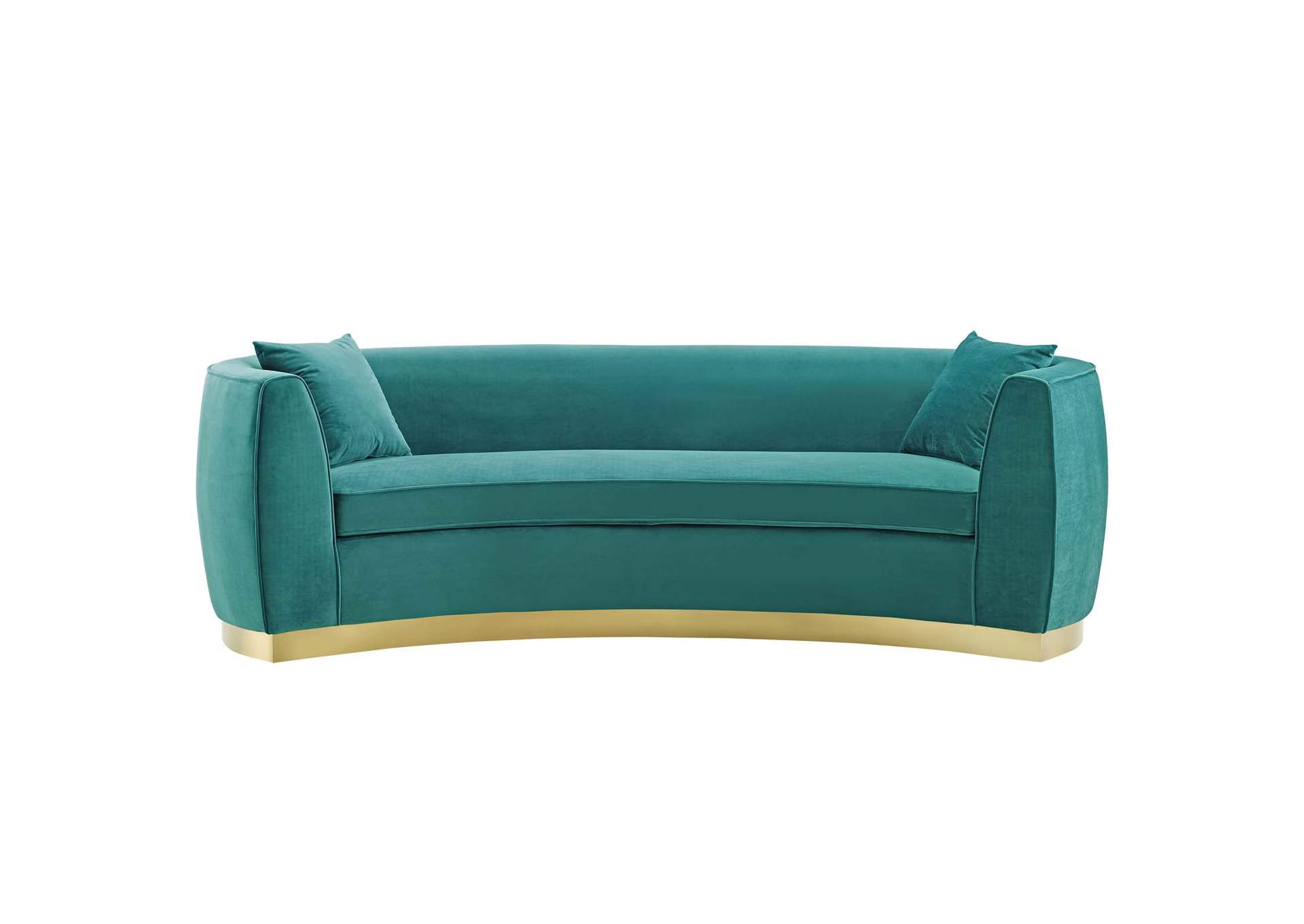 Resolute Curved Performance Velvet Sofa By Modway image 1