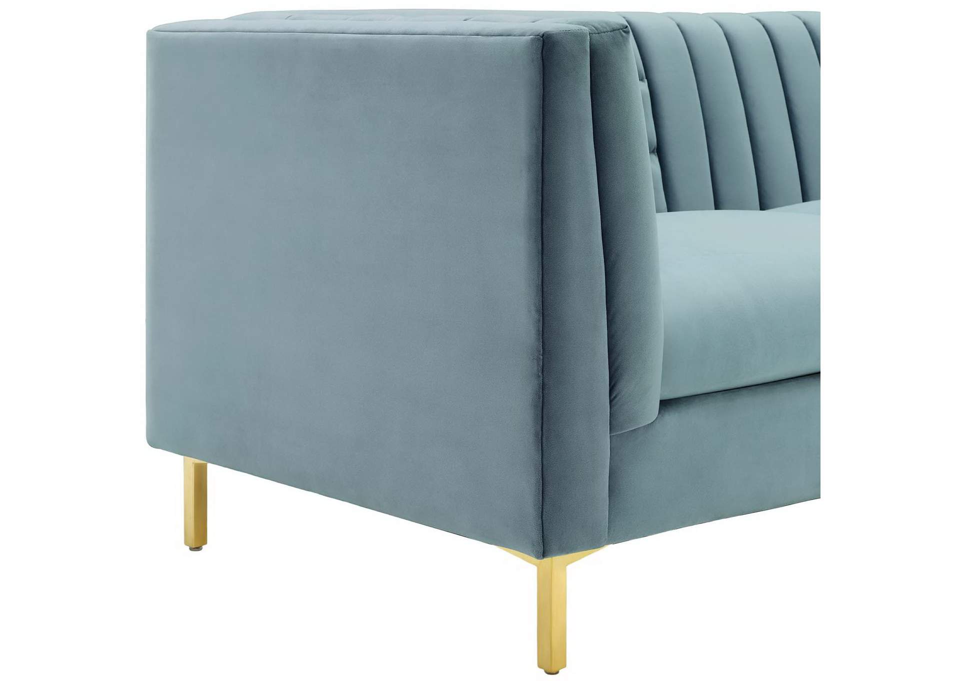 Ingenuity Channel Tufted Performance Velvet Sofa image 5
