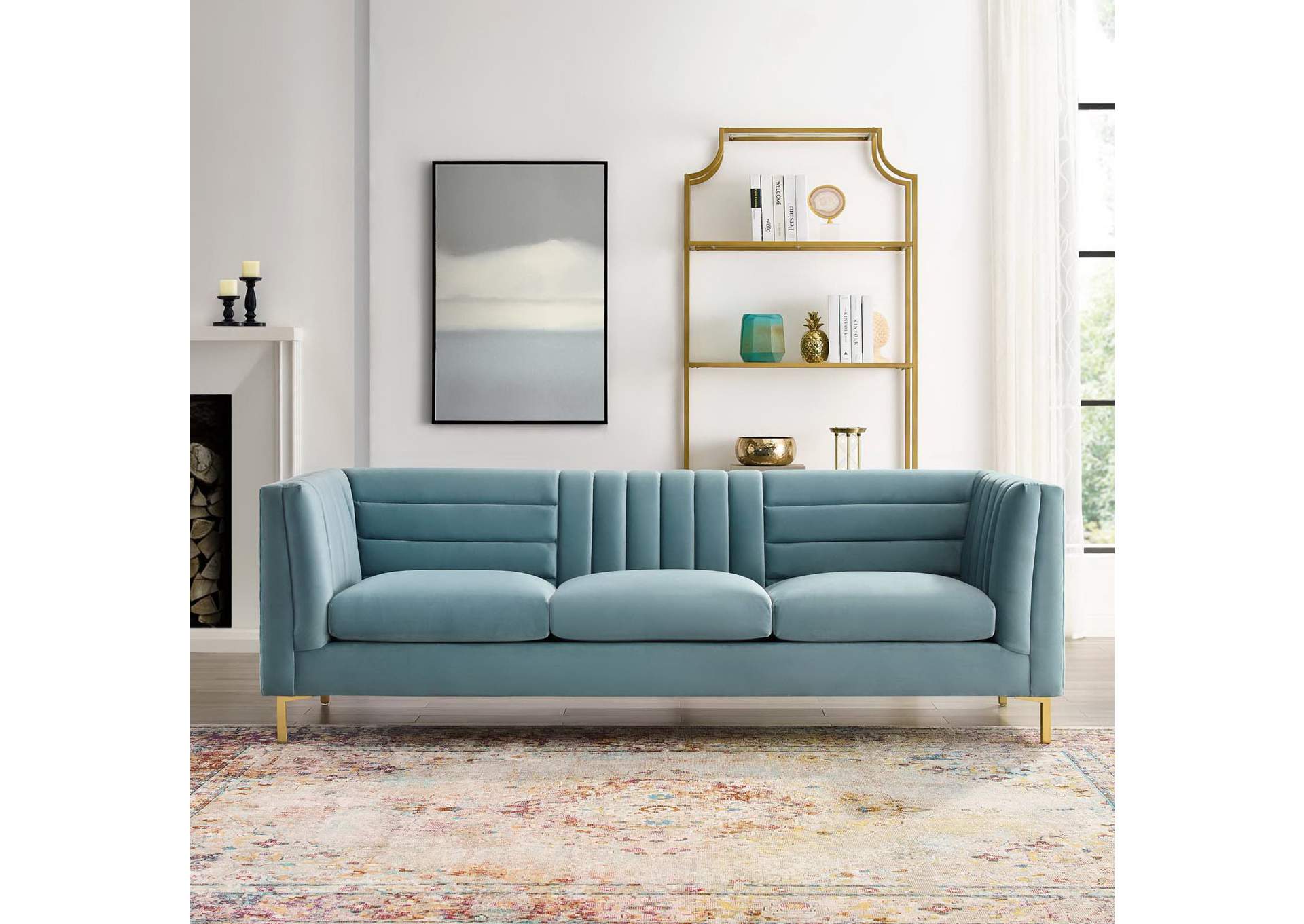 Ingenuity Channel Tufted Performance Velvet Sofa image 7