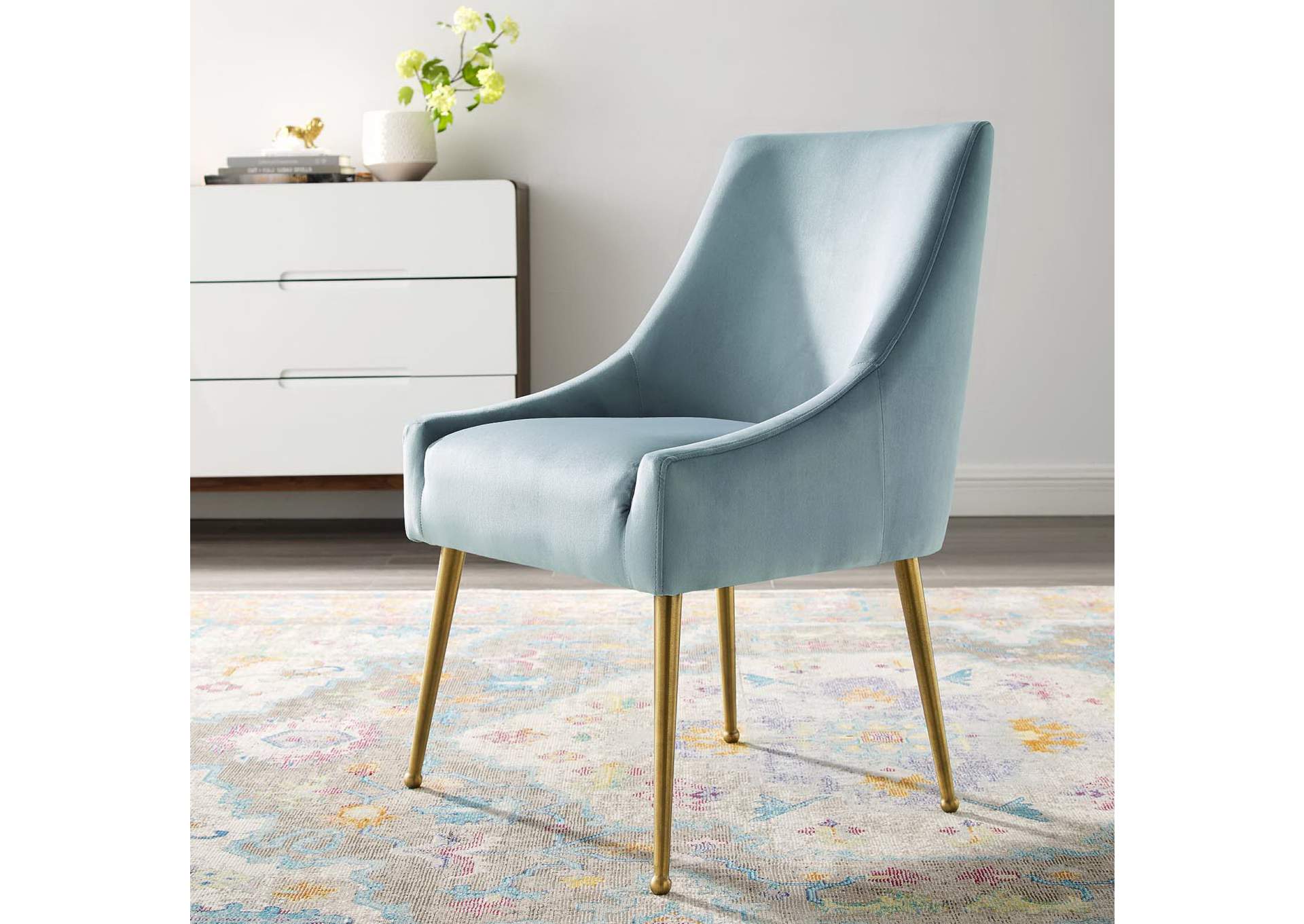 Discern Upholstered Performance Velvet Dining Chair image 7