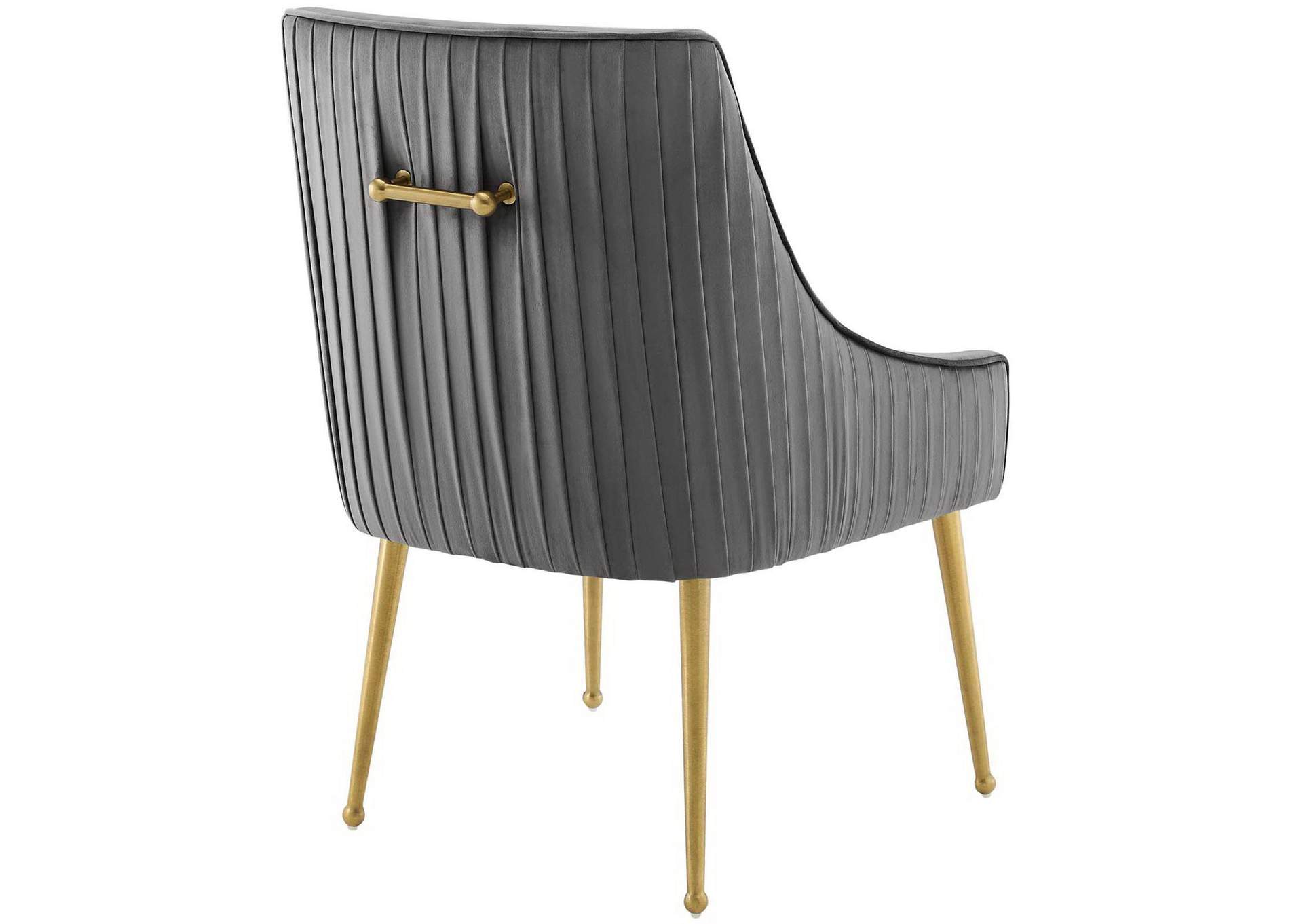 Discern Pleated Back Upholstered Performance Velvet Dining Chair image 4