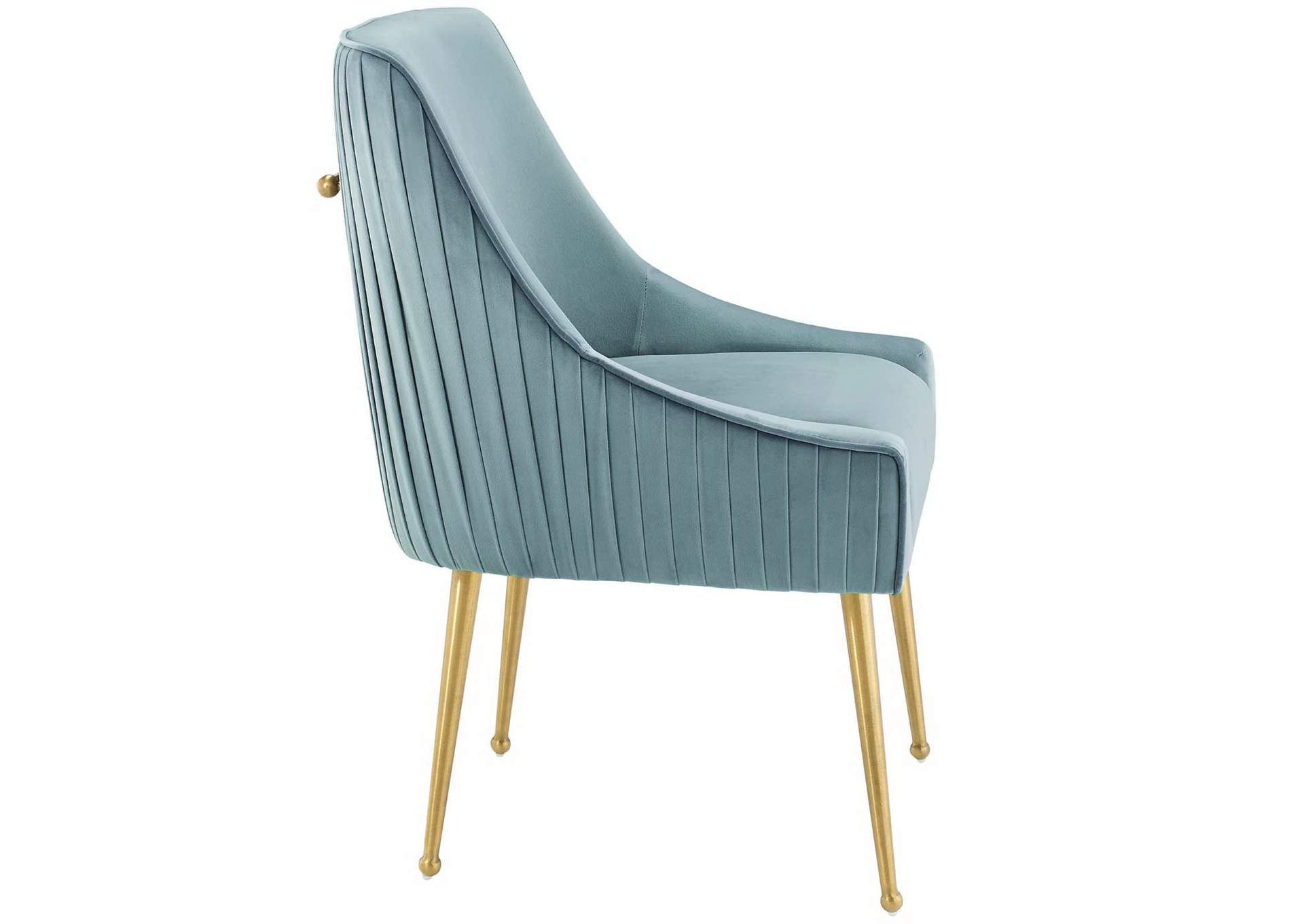 Discern Pleated Back Upholstered Performance Velvet Dining Chair image 3