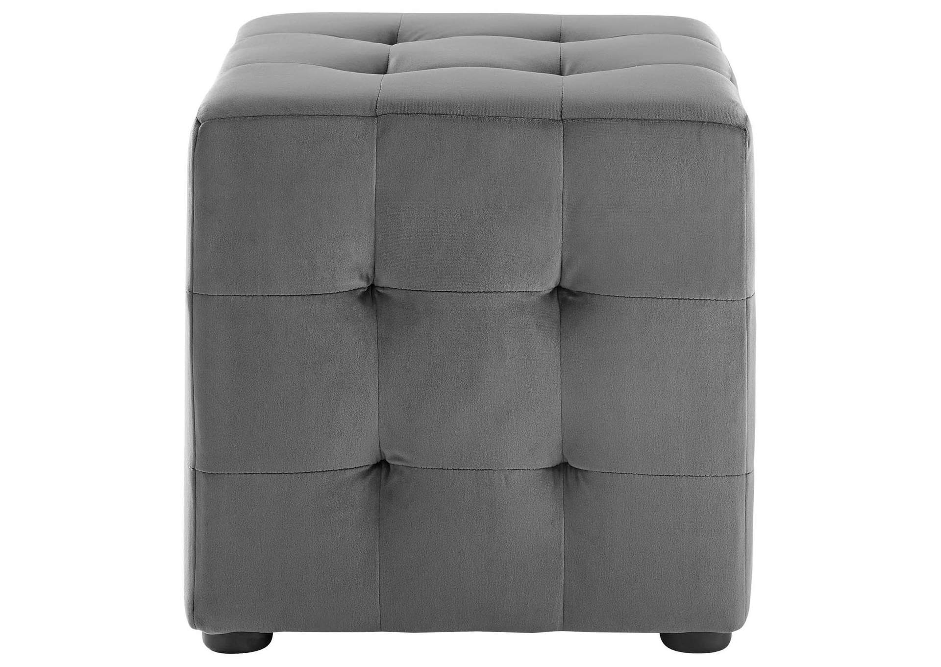 Contour Tufted Cube Performance Velvet Ottoman image 3
