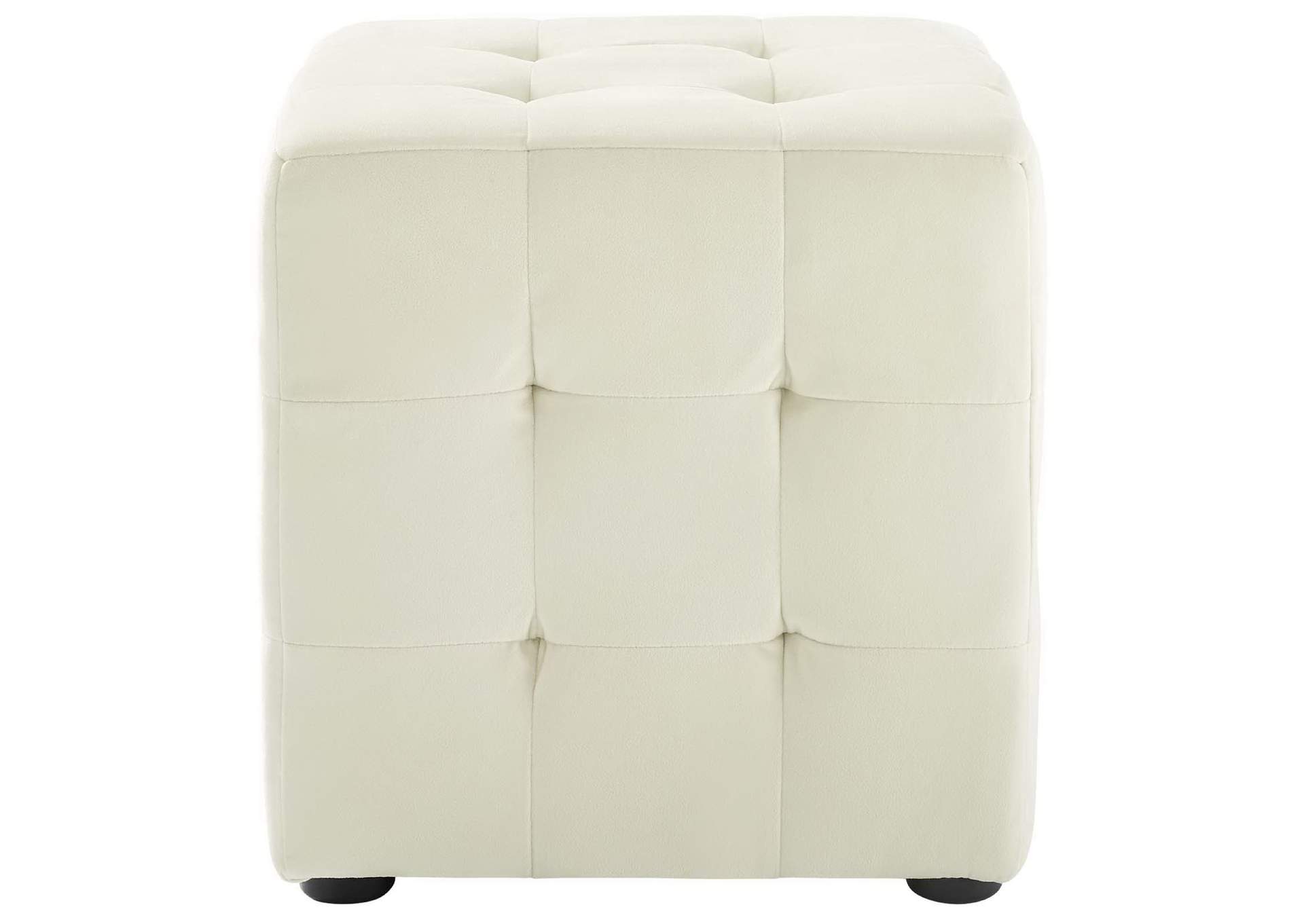 Contour Tufted Cube Performance Velvet Ottoman image 3