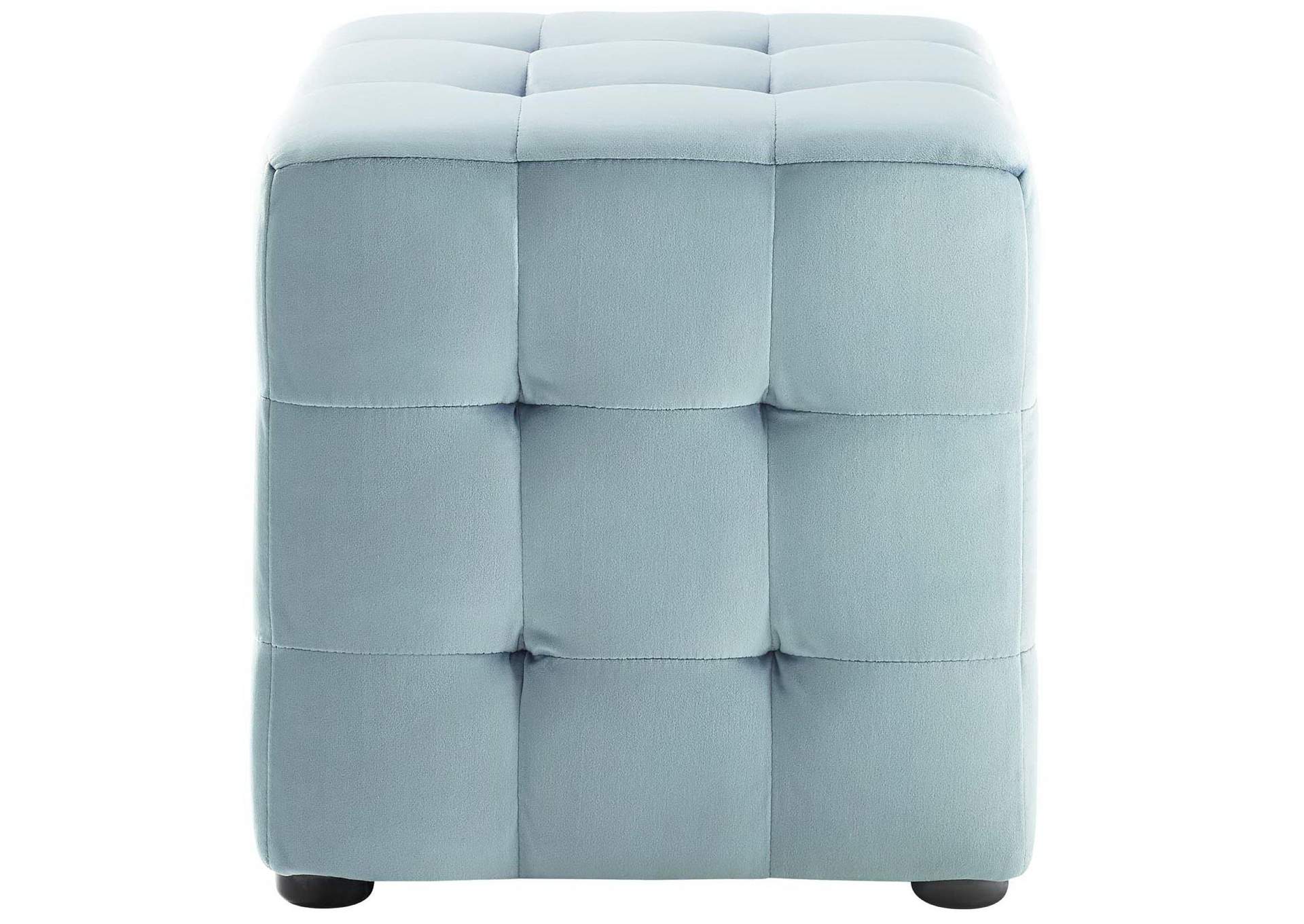 Contour Tufted Cube Performance Velvet Ottoman image 3