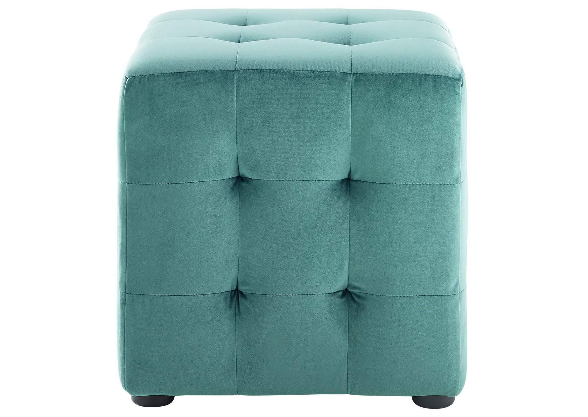 Contour Tufted Cube Performance Velvet Ottoman image 3