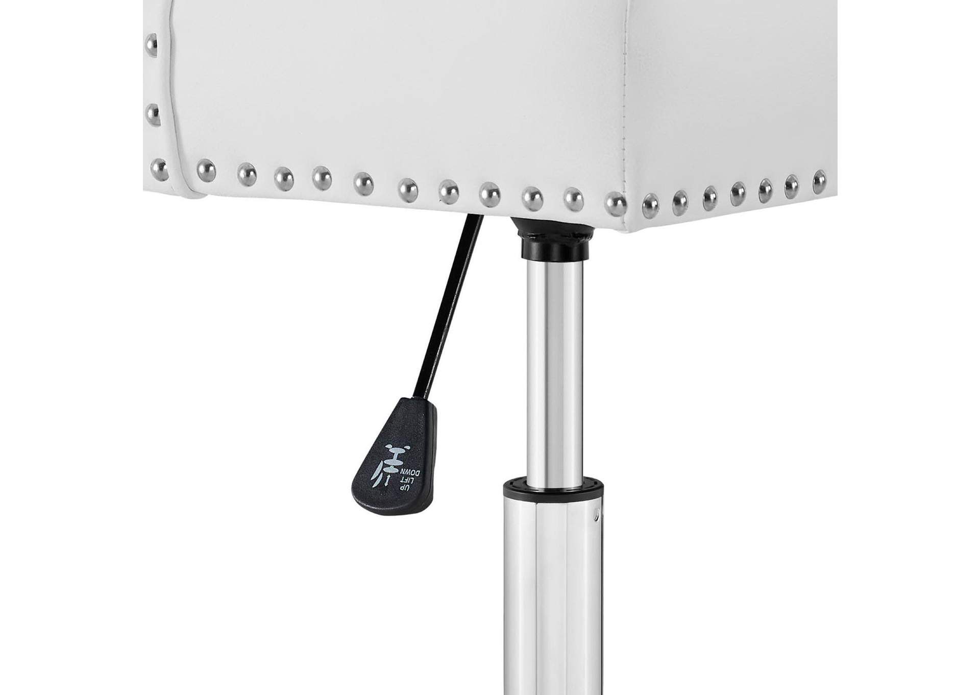 Regent Tufted Button Swivel Faux Leather Office Chair By Modway image 6