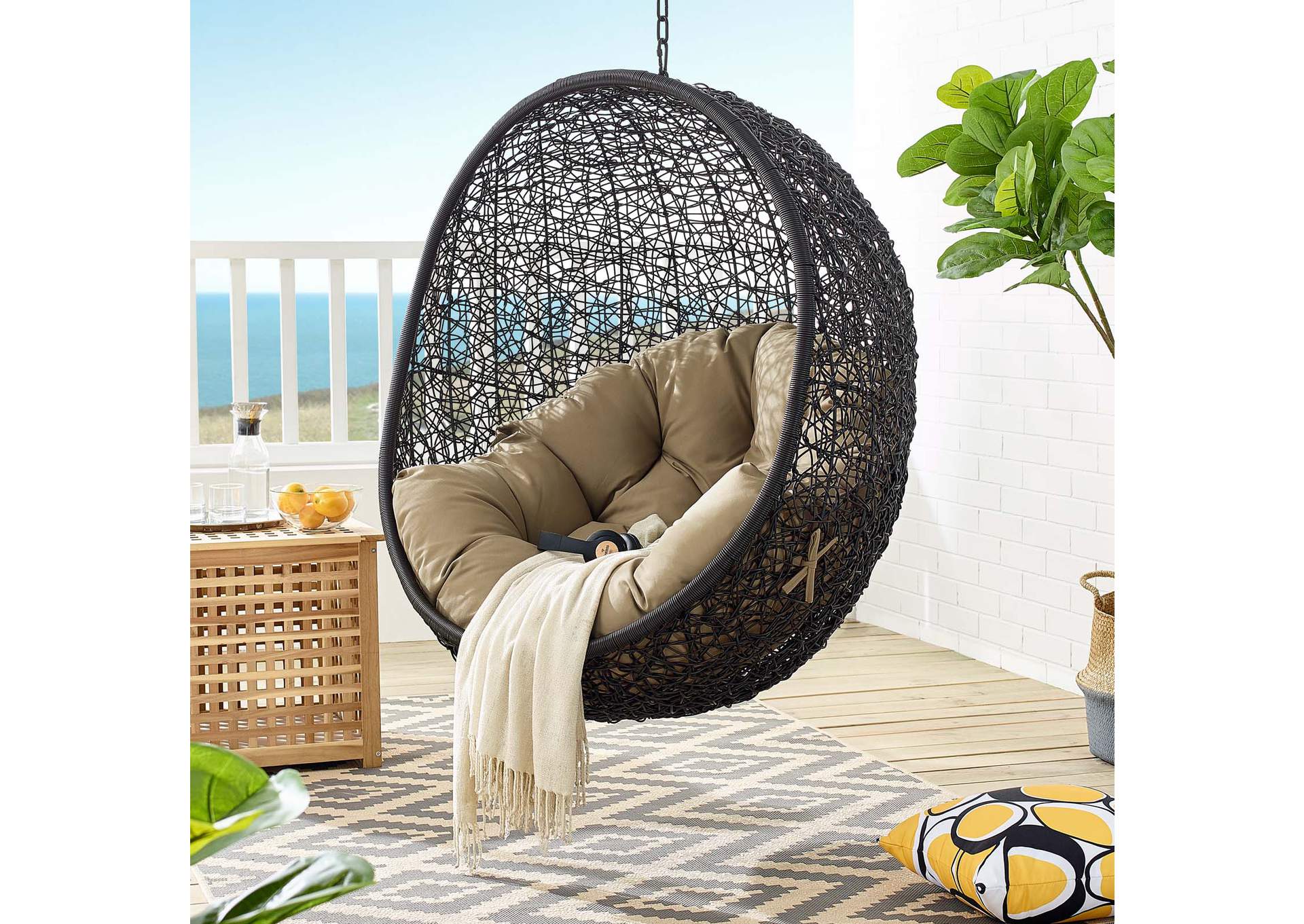 Encase Swing Outdoor Patio Lounge Chair Without Stand