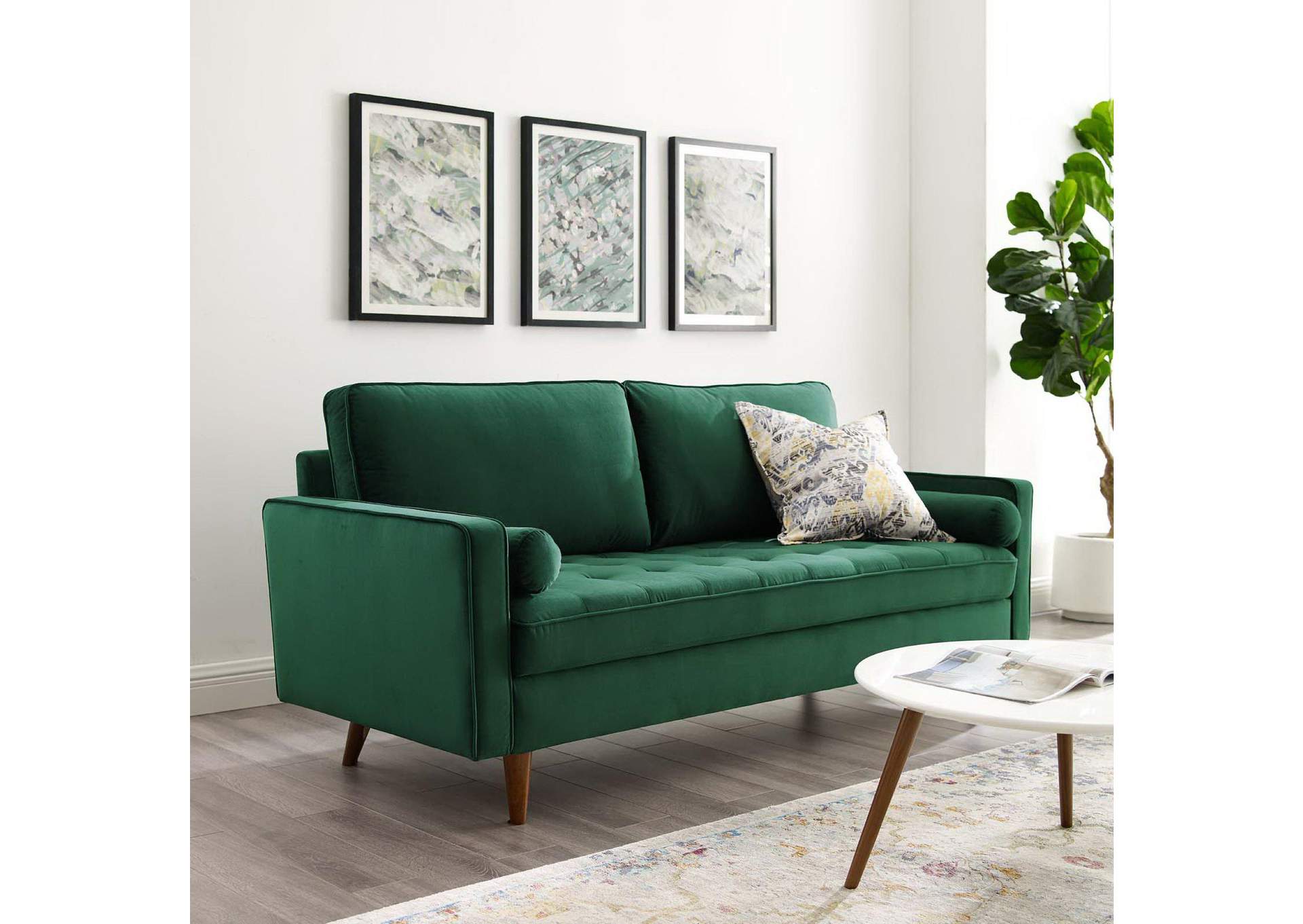 Valour Performance Velvet Sofa By Modway image 8