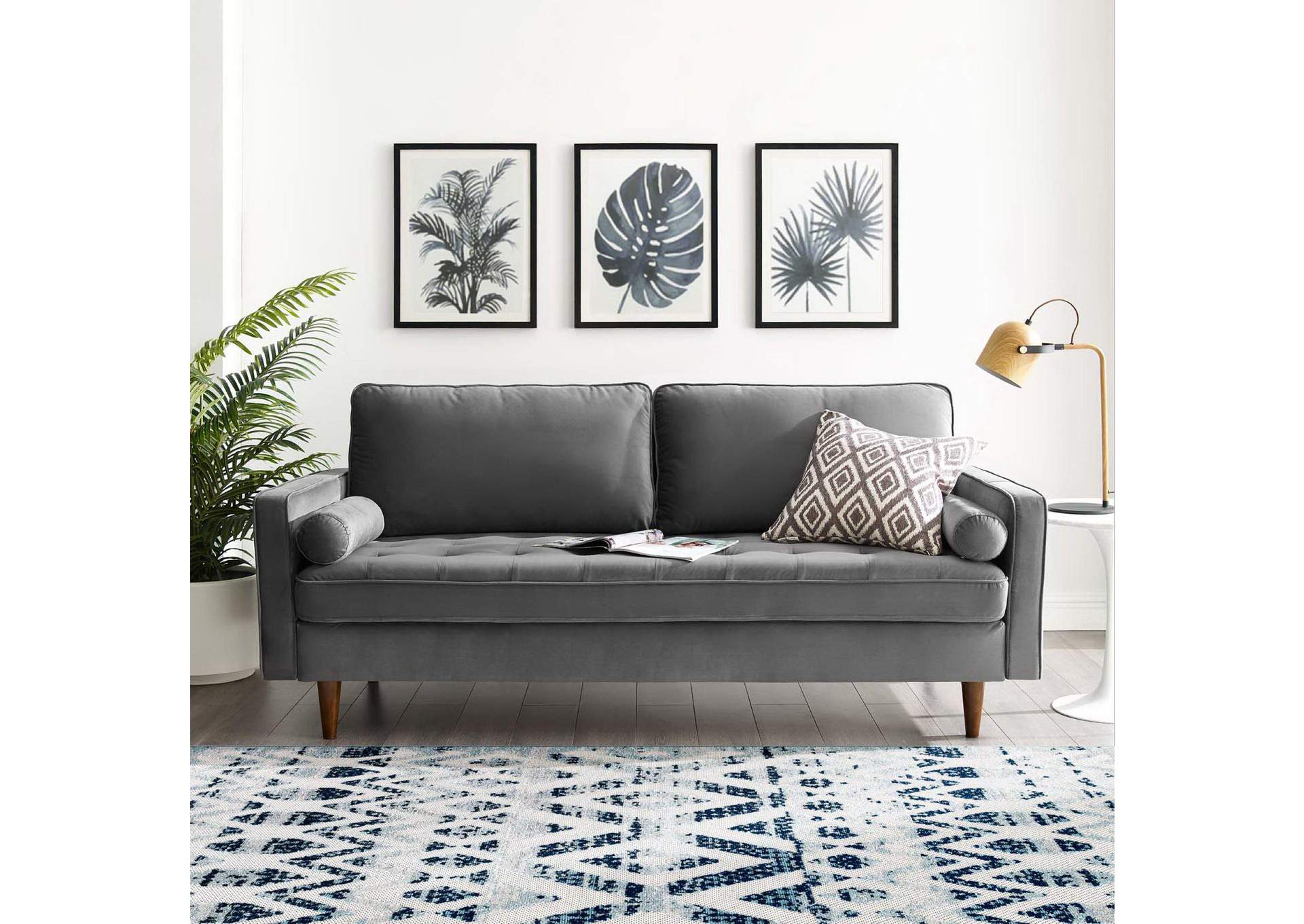 Valour Performance Velvet Sofa By Modway image 8