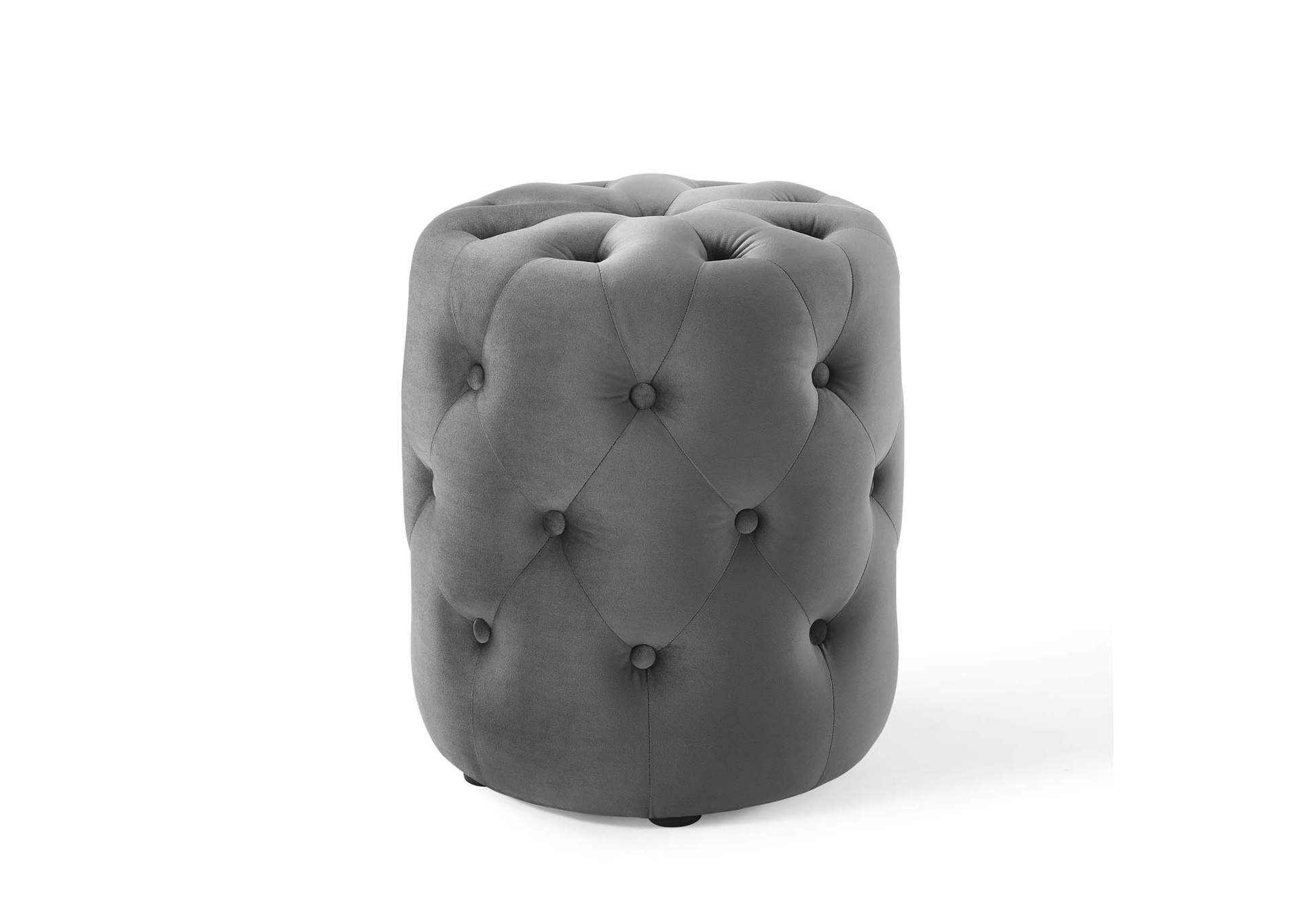 Amour Tufted Button Round Performance Velvet Ottoman By Modway image 1