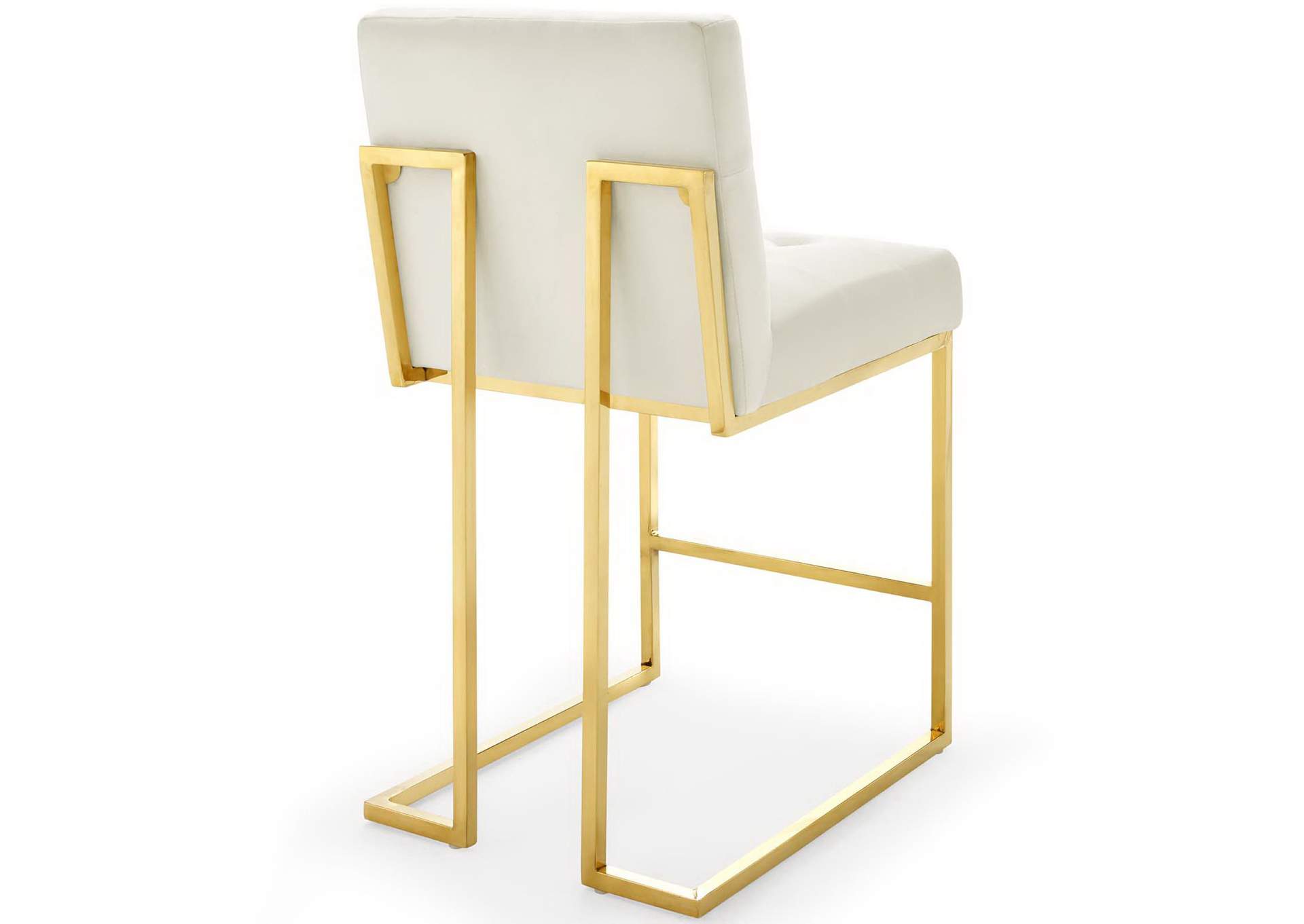 Privy Gold Stainless Steel Performance Velvet Counter Stool image 4