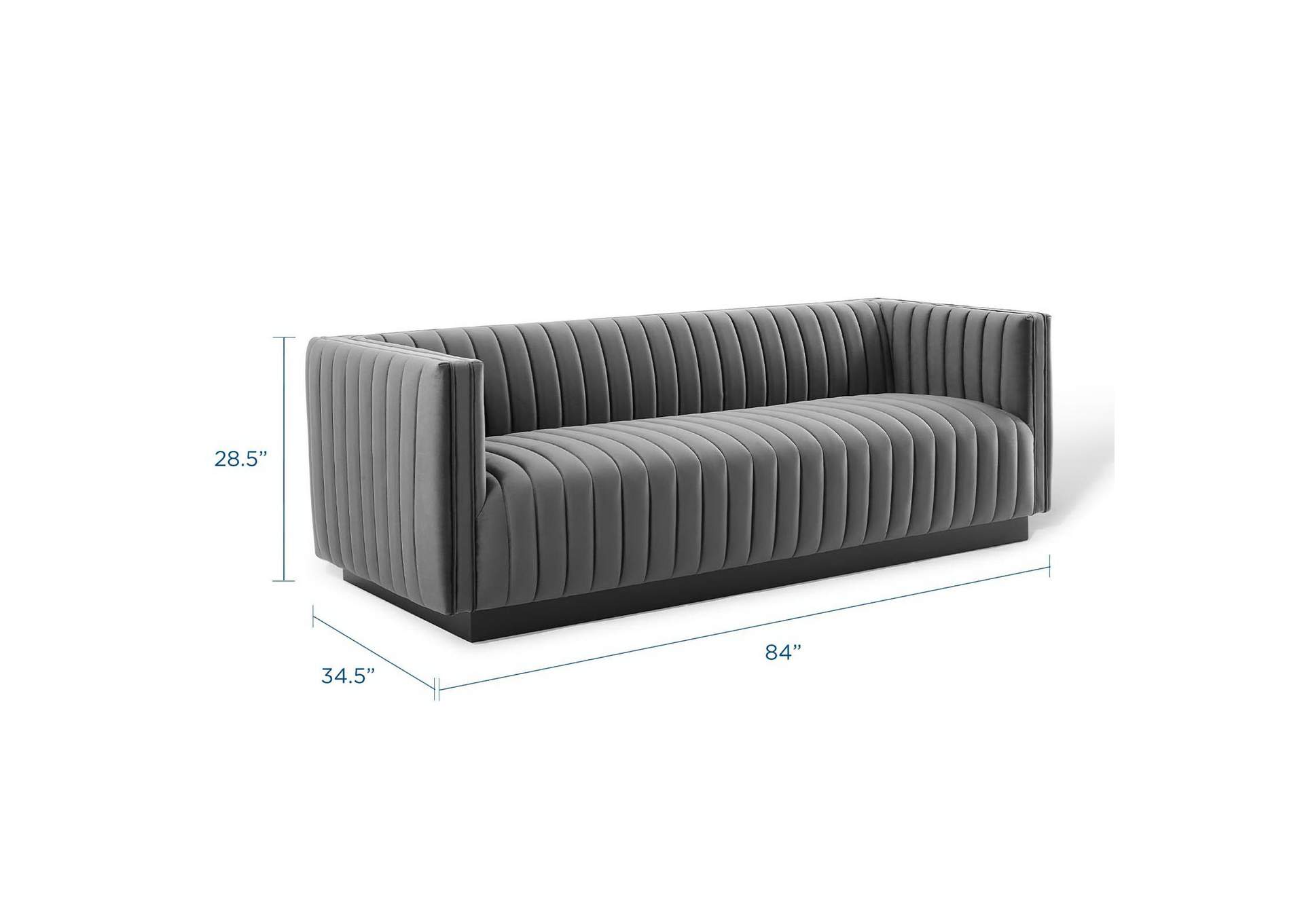Conjure Channel Tufted Velvet Sofa image 3
