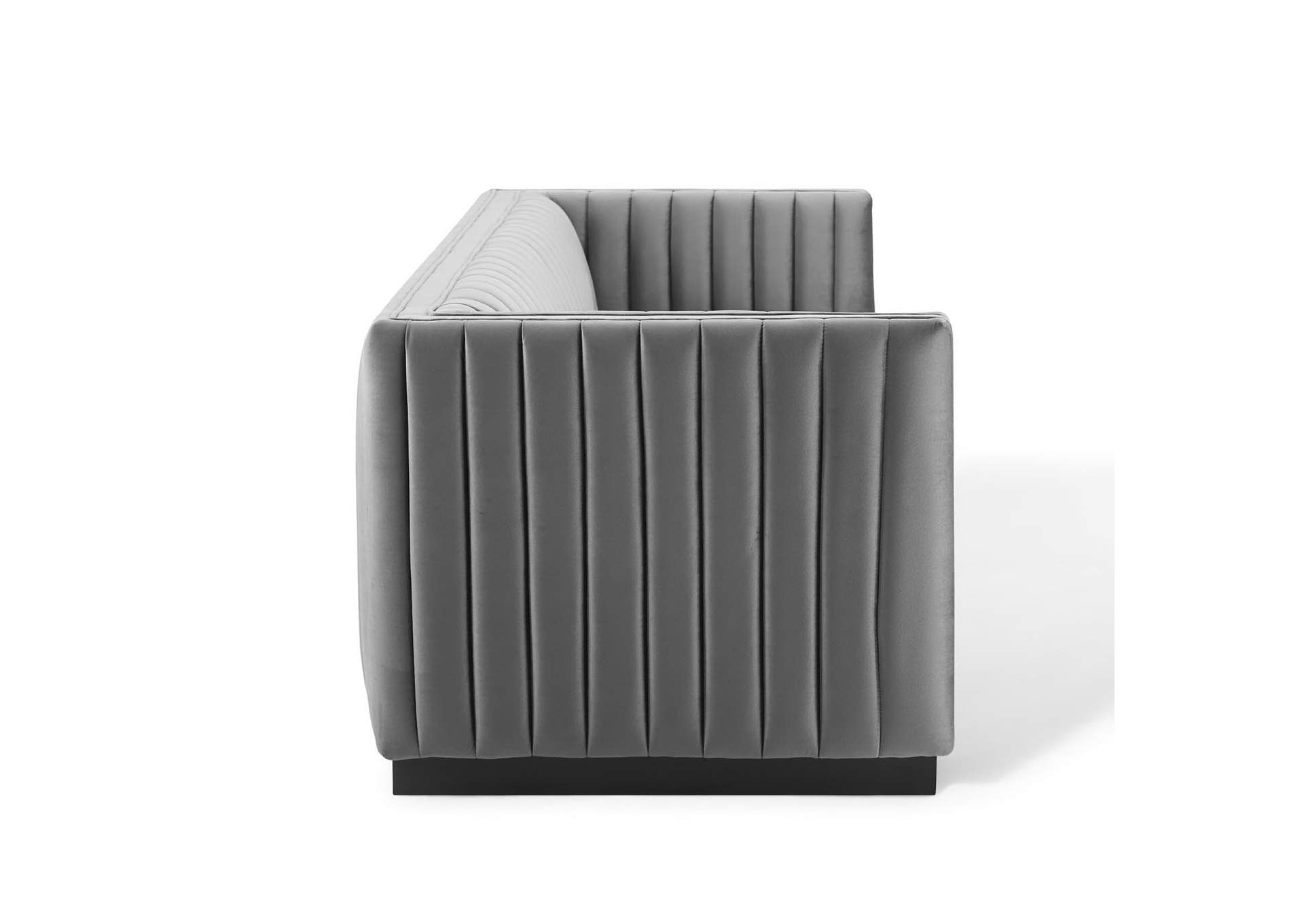 Conjure Channel Tufted Velvet Sofa image 4