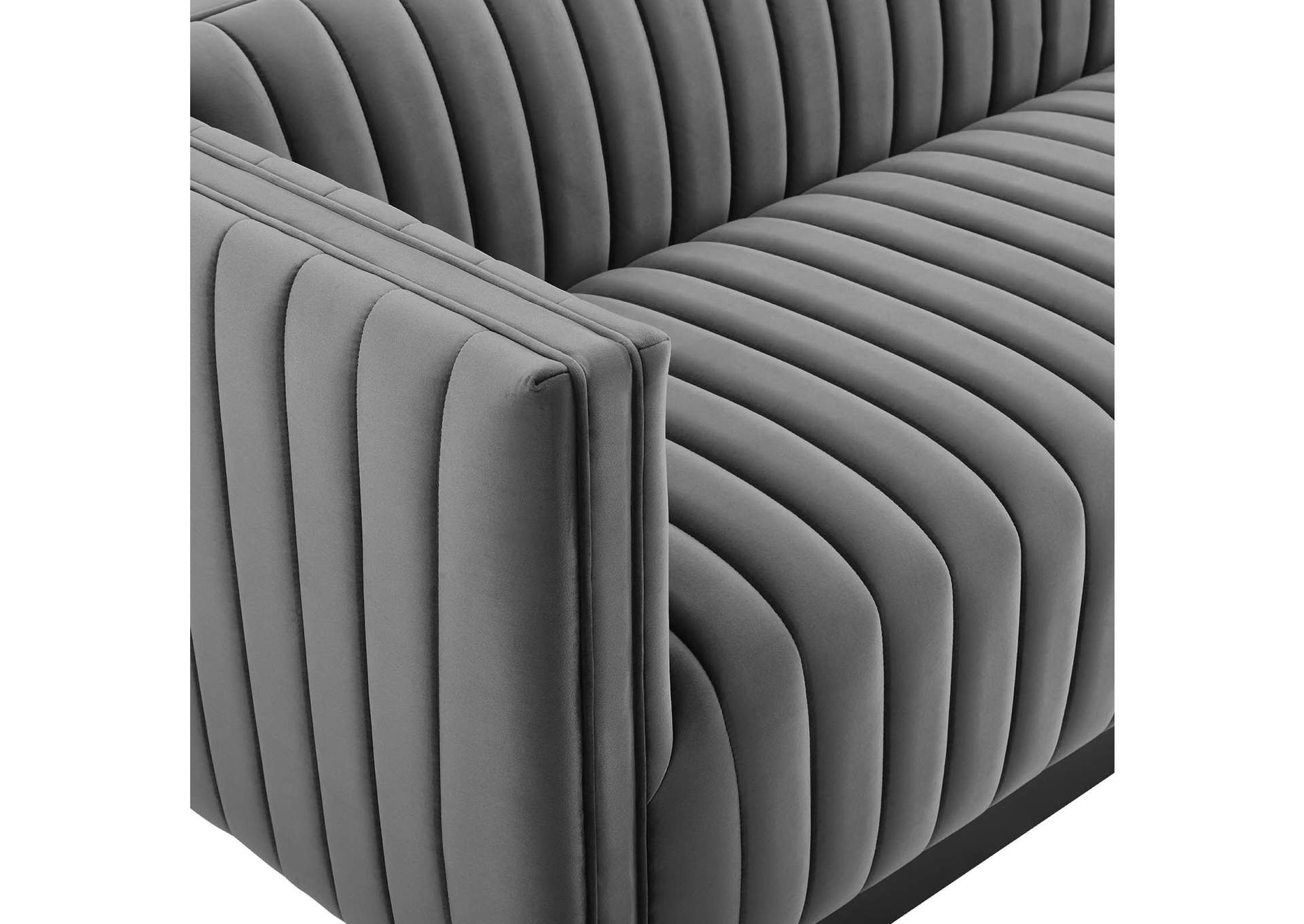 Conjure Channel Tufted Velvet Sofa image 7