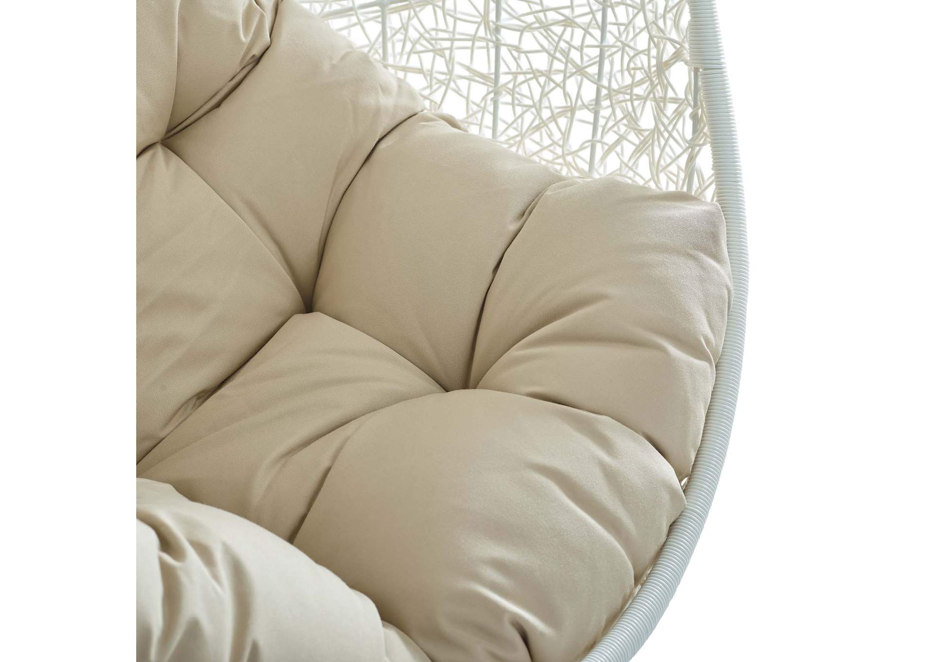 Hide Outdoor Patio Sunbrella® Swing Chair With Stand