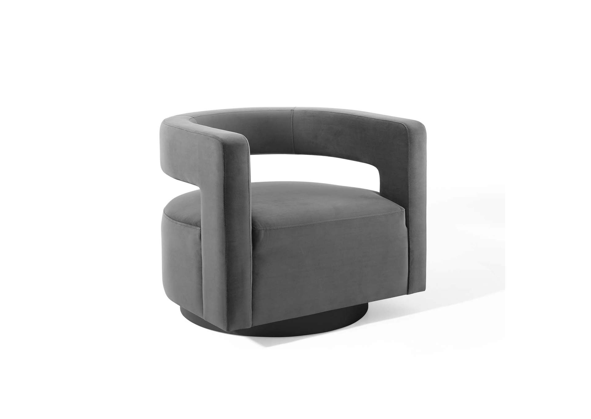 Spin Cutaway Performance Velvet Swivel Armchair By Modway image 1