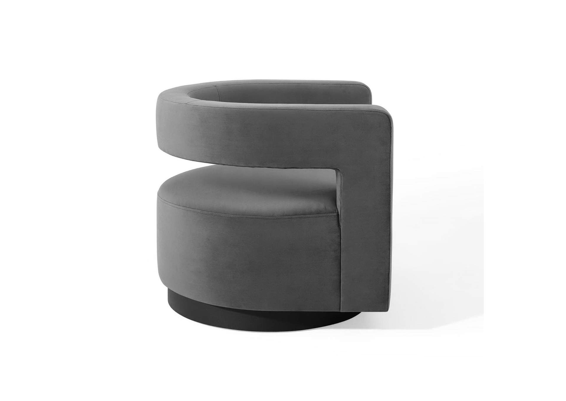 Spin Cutaway Performance Velvet Swivel Armchair image 4
