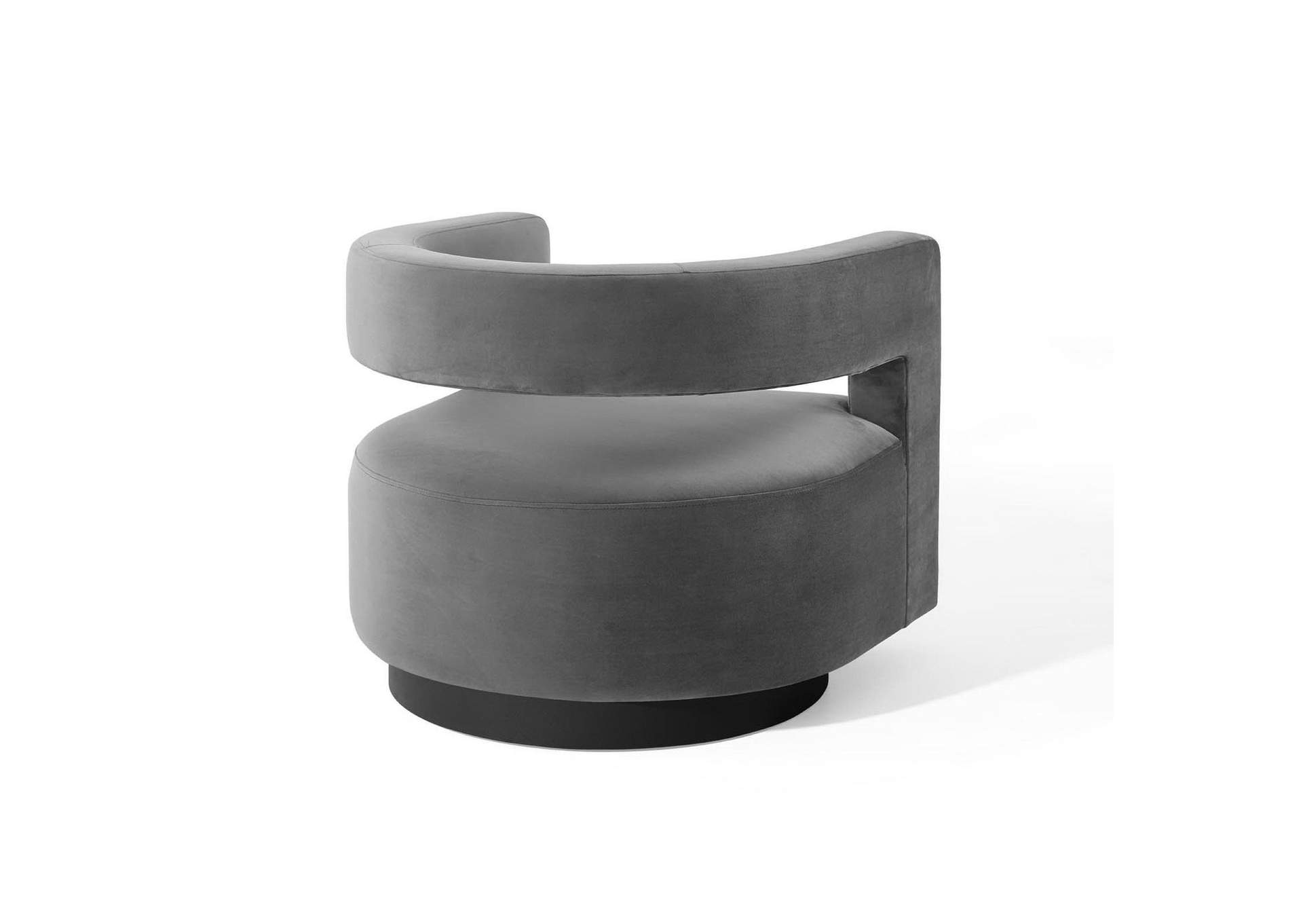 Spin Cutaway Performance Velvet Swivel Armchair image 5