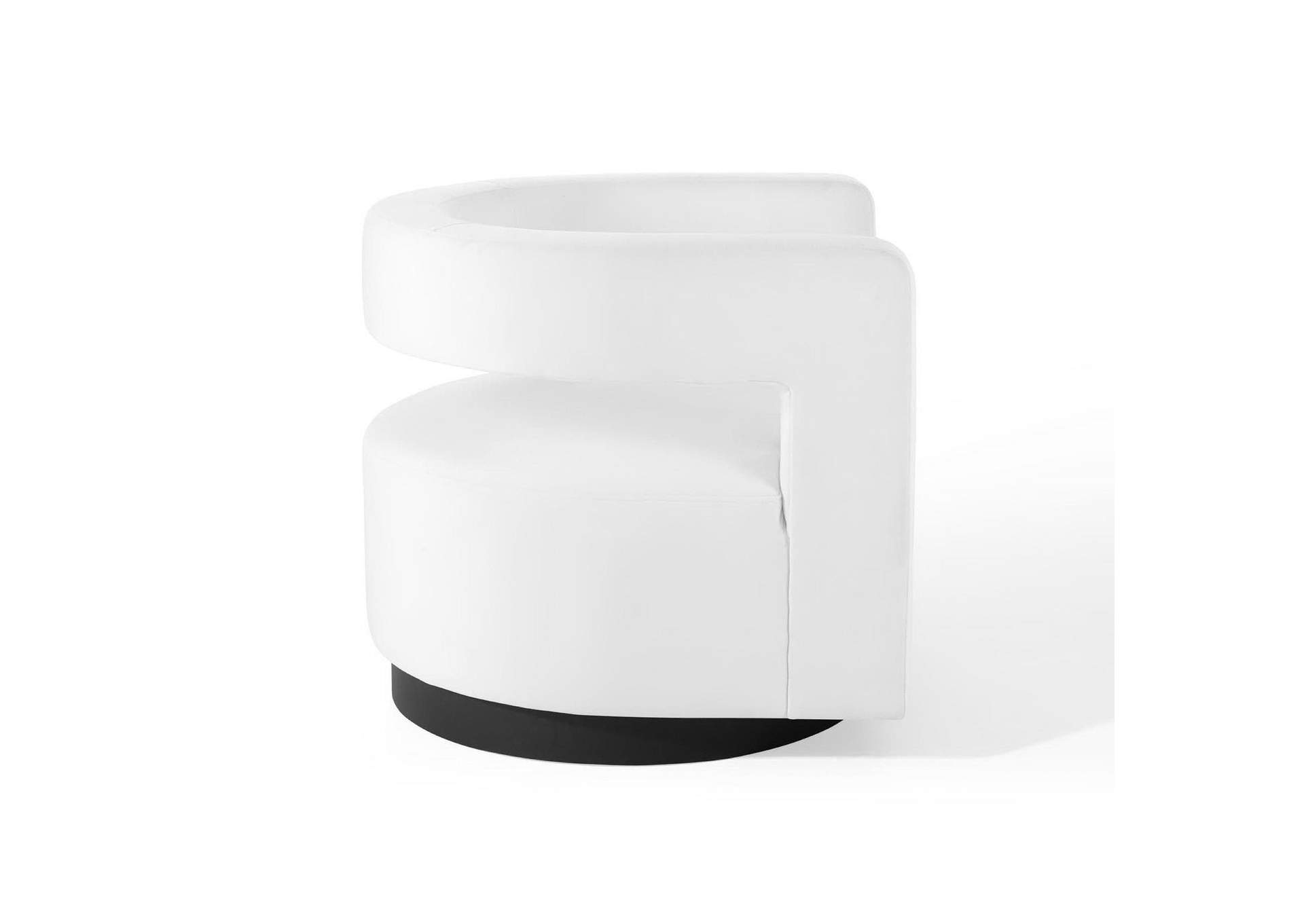 Spin Cutaway Performance Velvet Swivel Armchair image 4