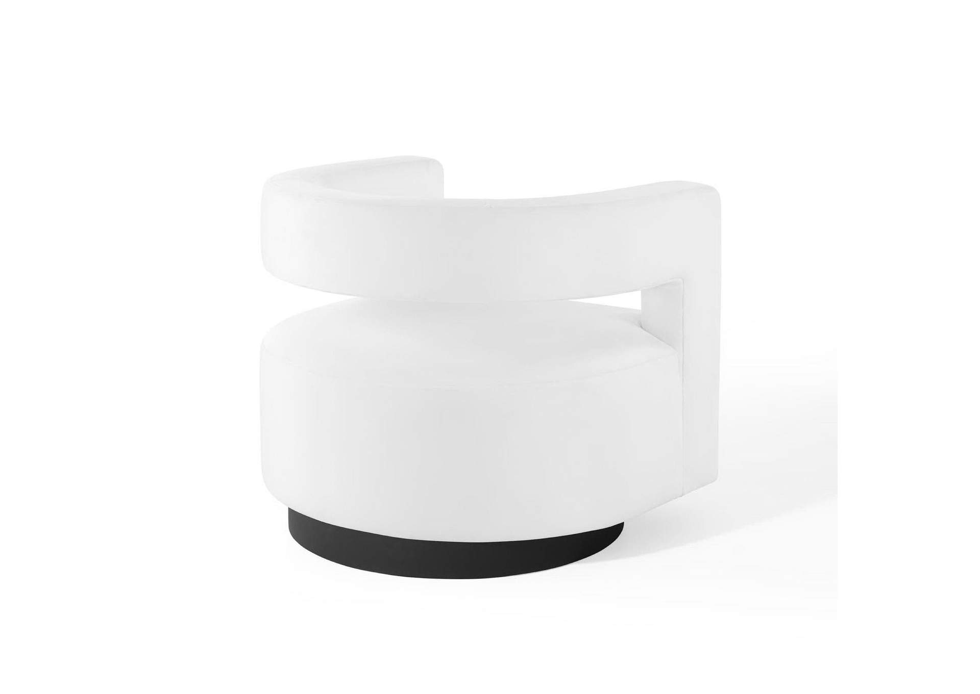 Spin Cutaway Performance Velvet Swivel Armchair image 5