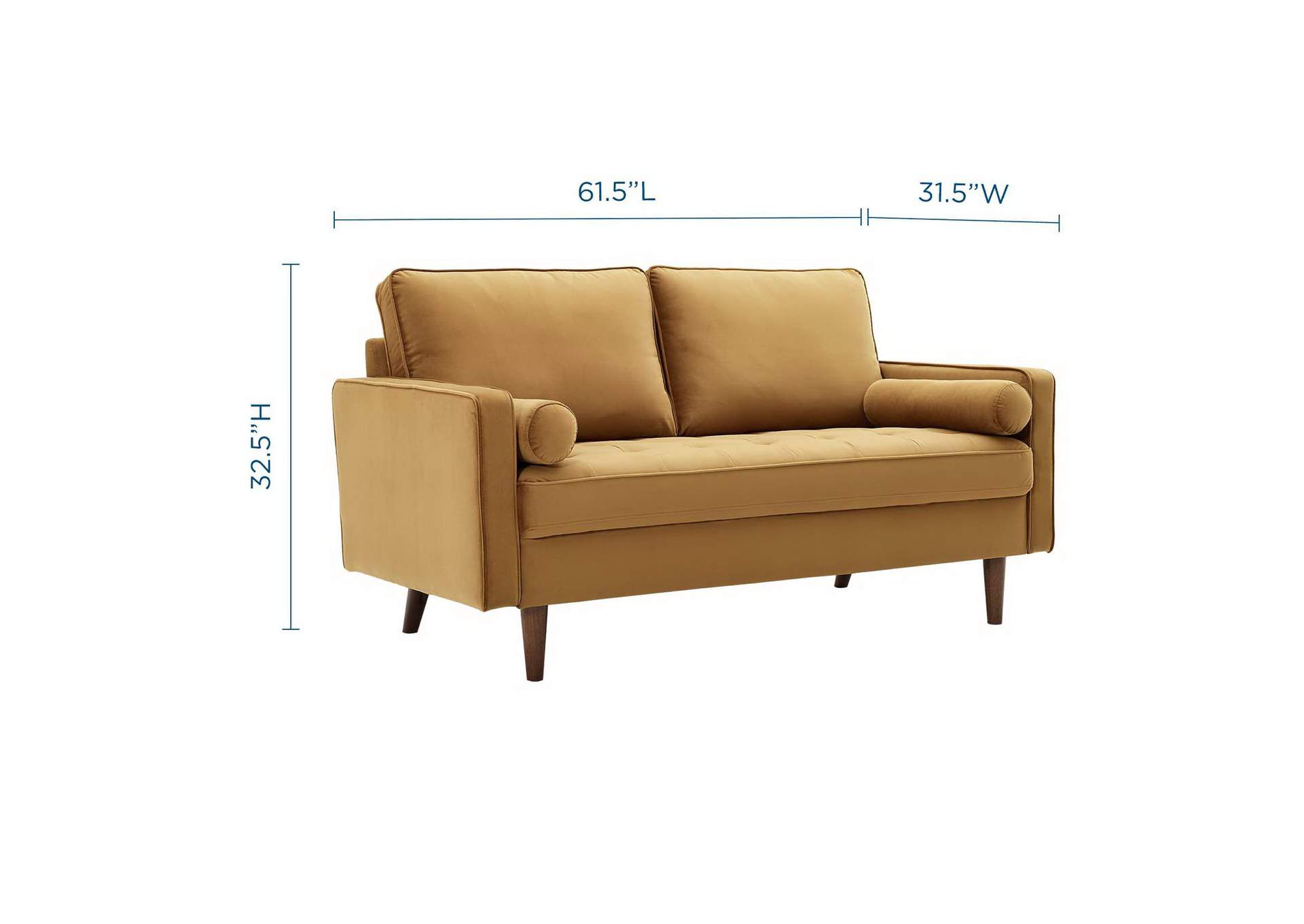 Valour Performance Velvet Loveseat image 3