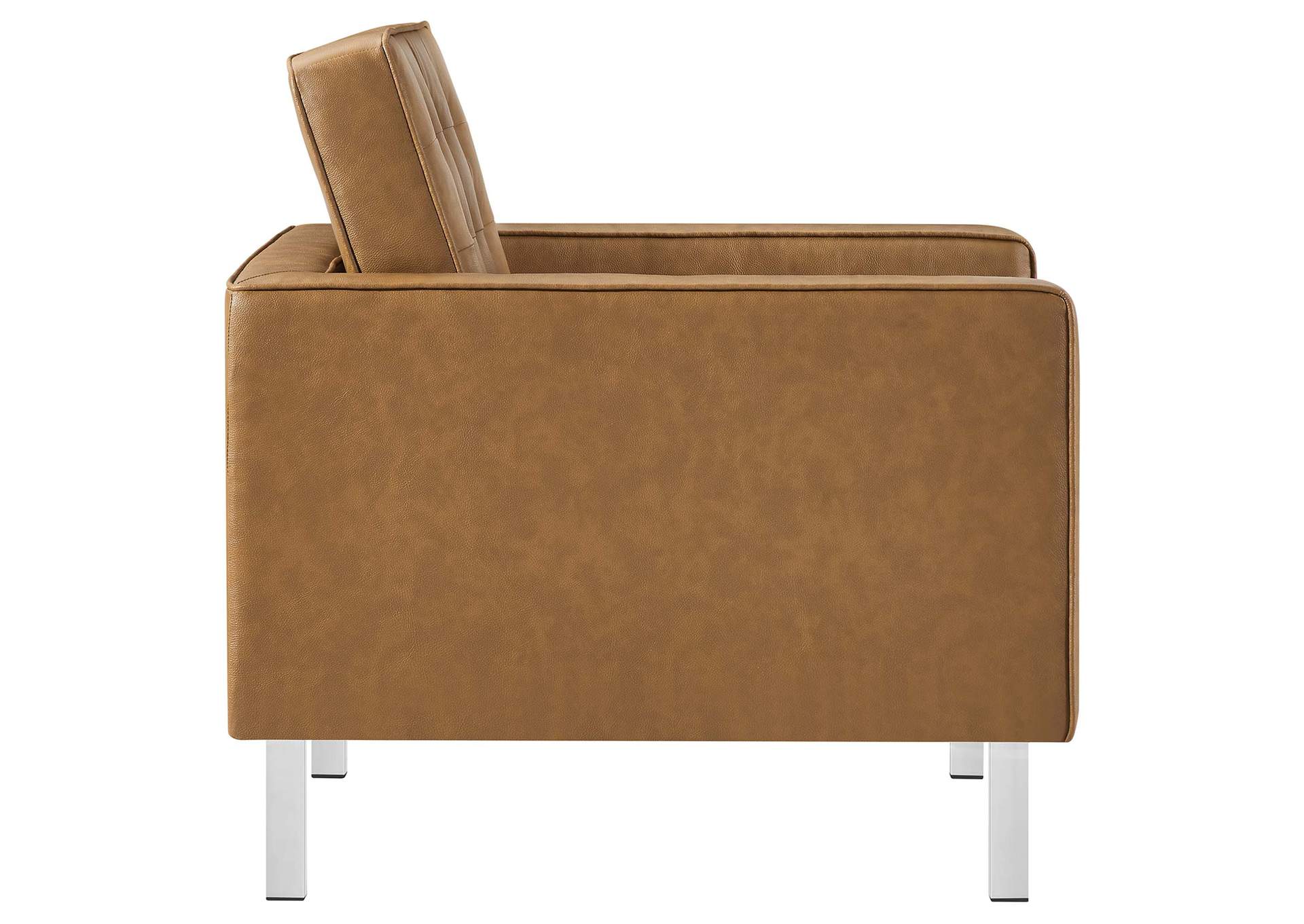 Loft Tufted Vegan Leather 3-Piece Furniture Set
