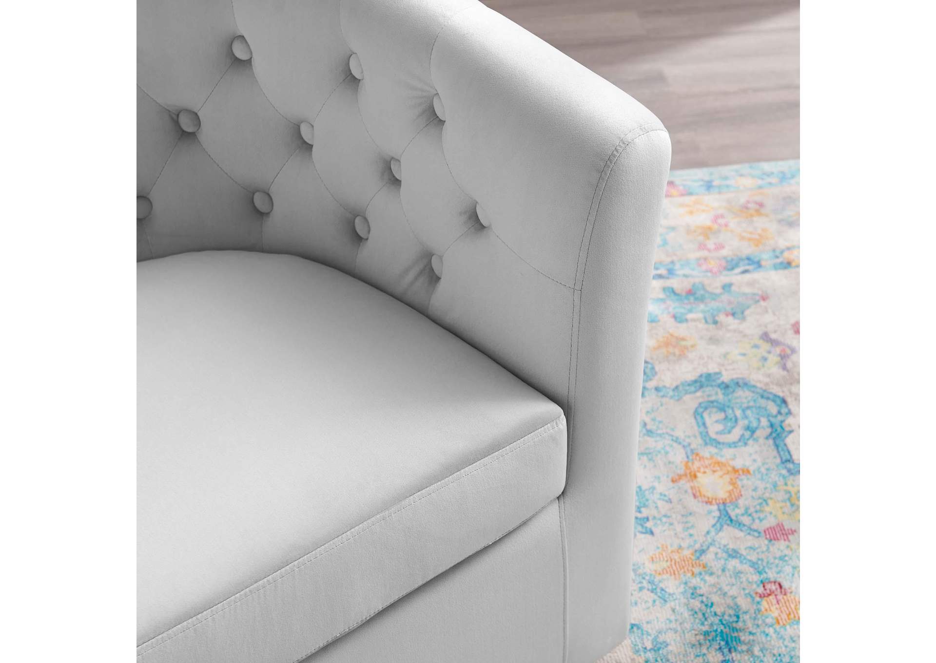 Prospect Tufted Performance Velvet Swivel Armchair image 7