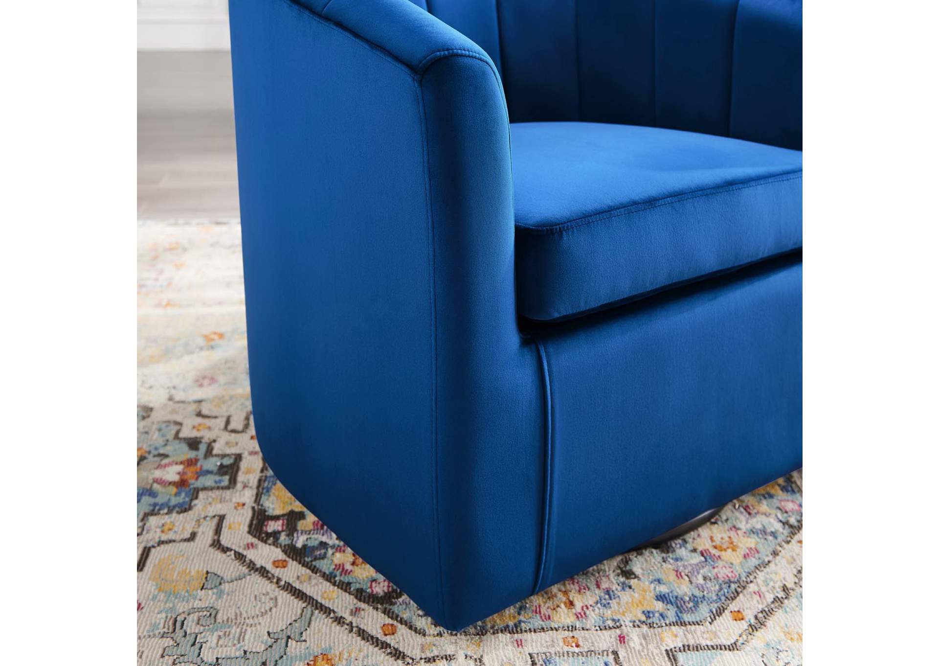 Prospect Performance Velvet Swivel Armchair image 7
