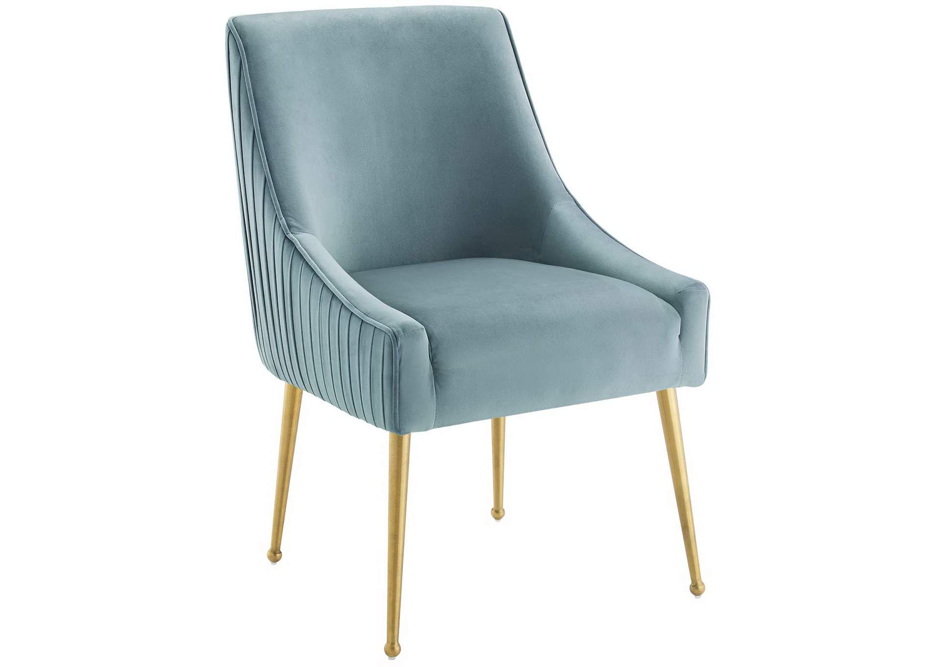 Discern Pleated Back Upholstered Performance Velvet Dining Chair Set Of 2 image 3