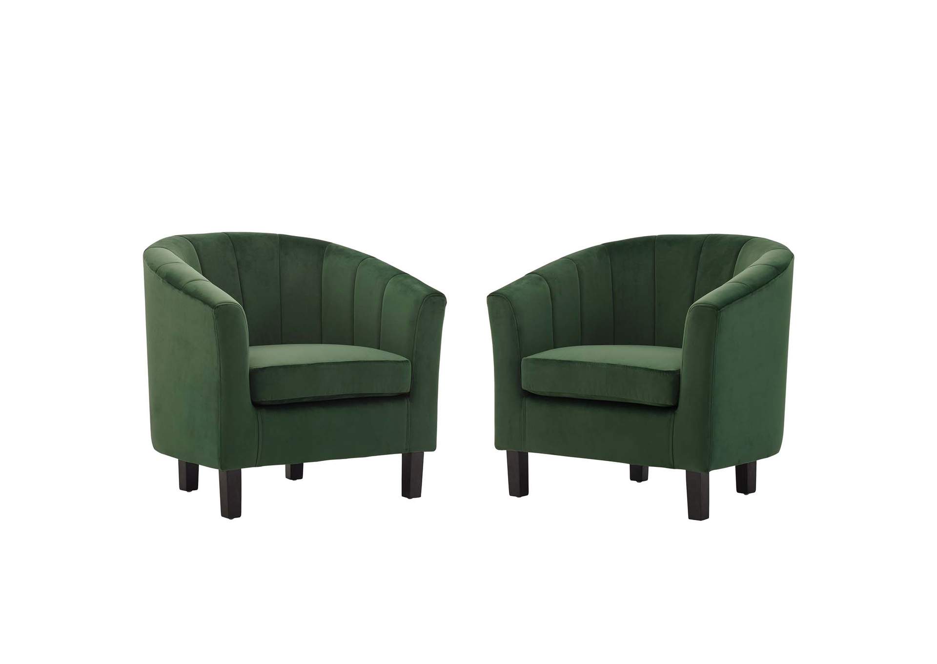 Prospect Channel Tufted Performance Velvet Armchair Set Of 2 By Modway image 1