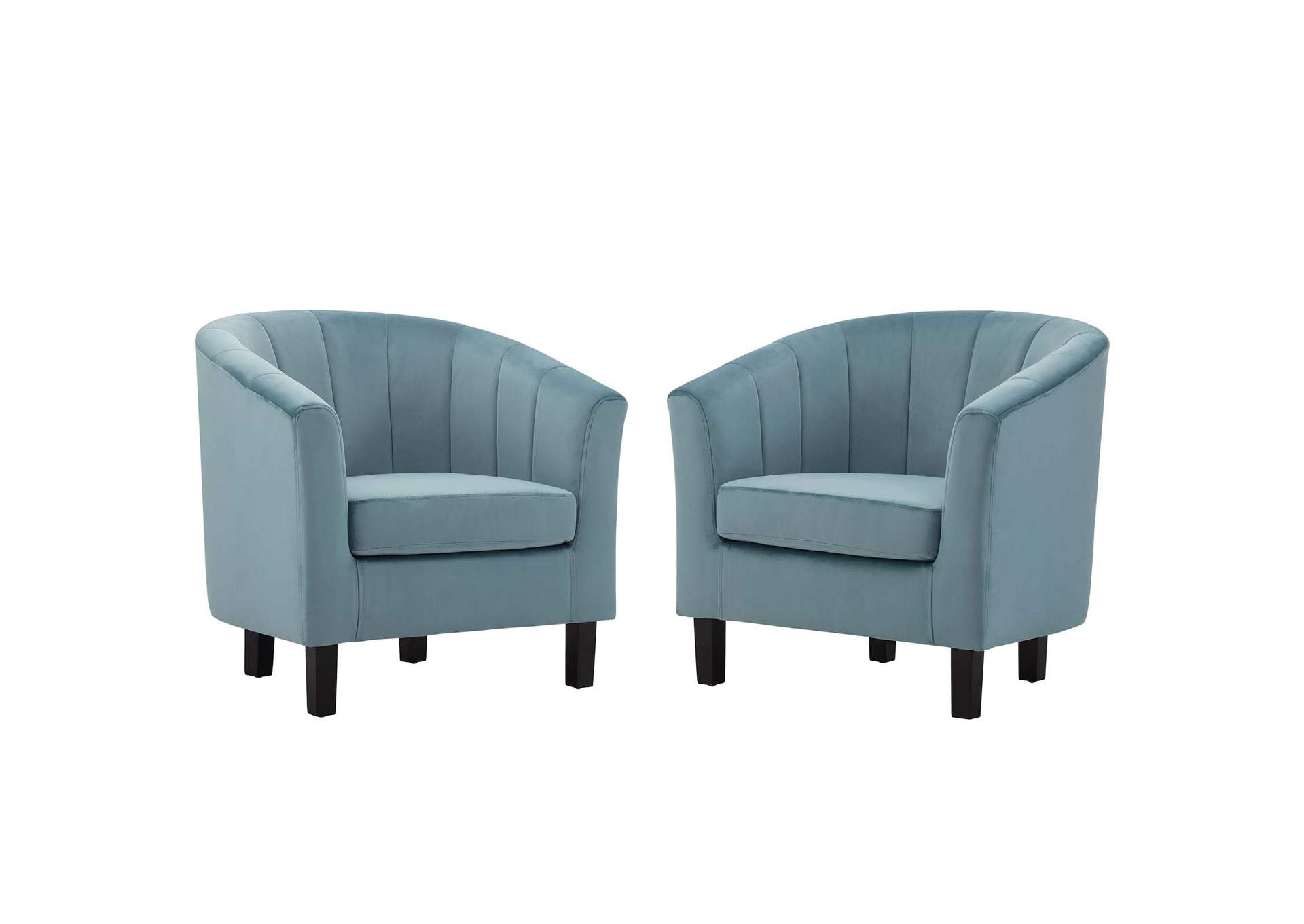Prospect Channel Tufted Performance Velvet Armchair Set Of 2 By Modway image 1