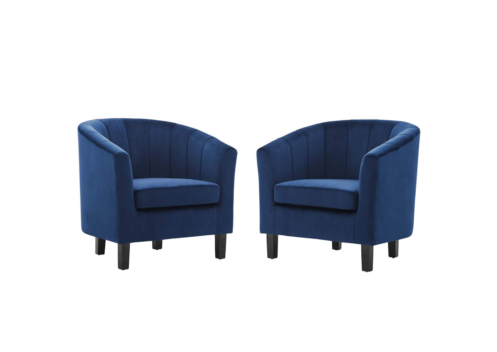 Prospect Channel Tufted Performance Velvet Armchair Set Of 2 By Modway image 1