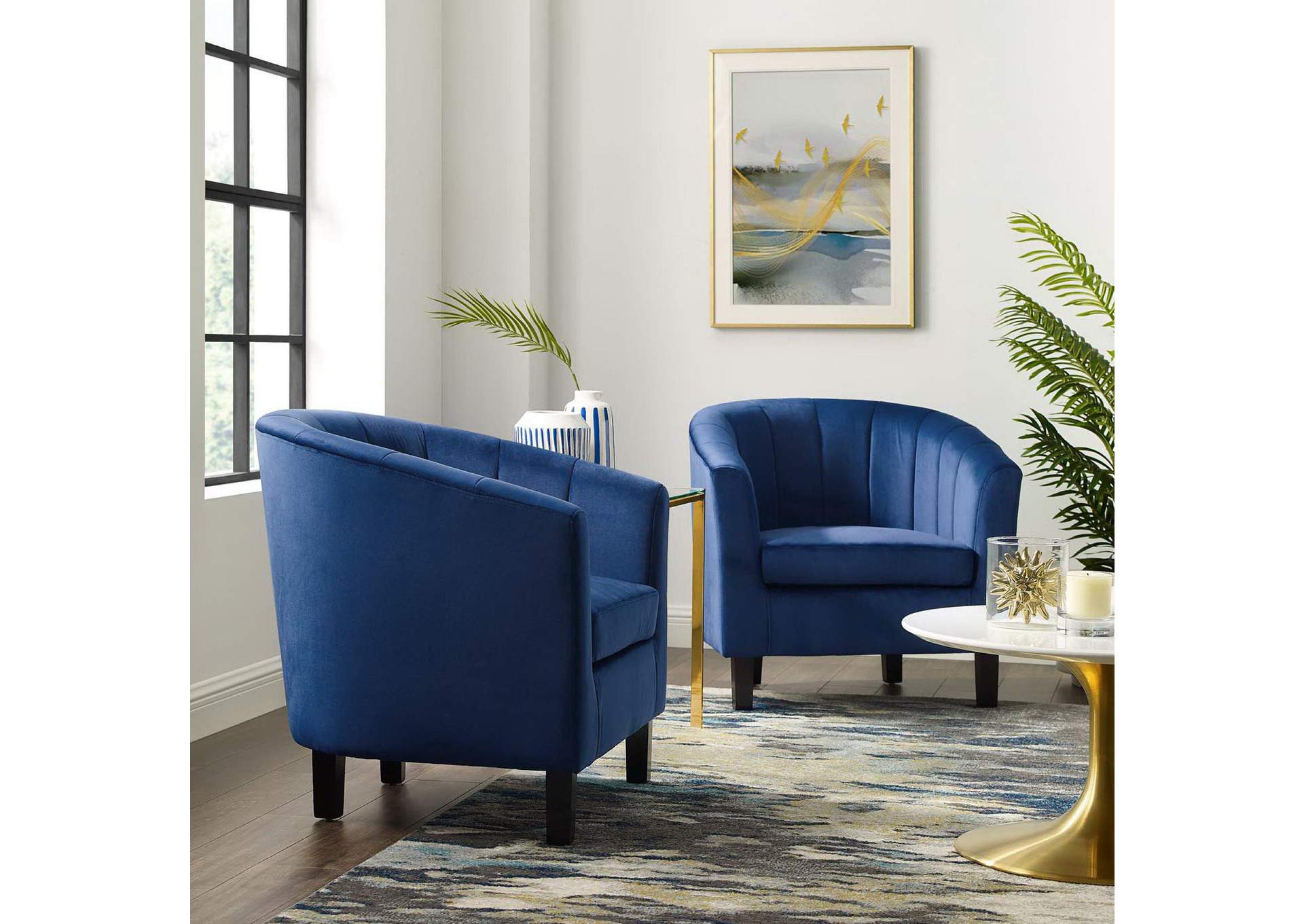 Prospect Channel Tufted Performance Velvet Armchair Set Of 2 image 5