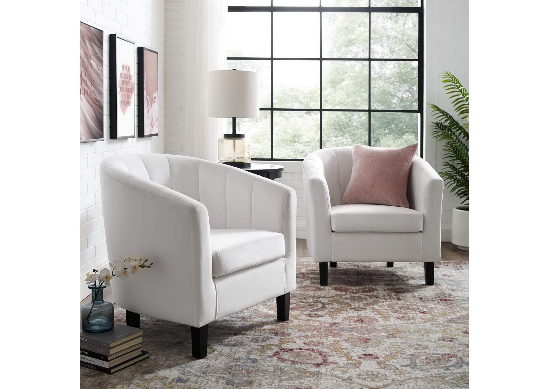Prospect Channel Tufted Performance Velvet Armchair Set Of 2 image 5