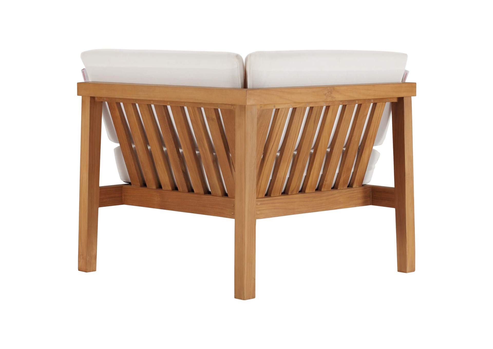 Bayport Outdoor Patio Teak Wood 3-Piece Sectional Sofa Set