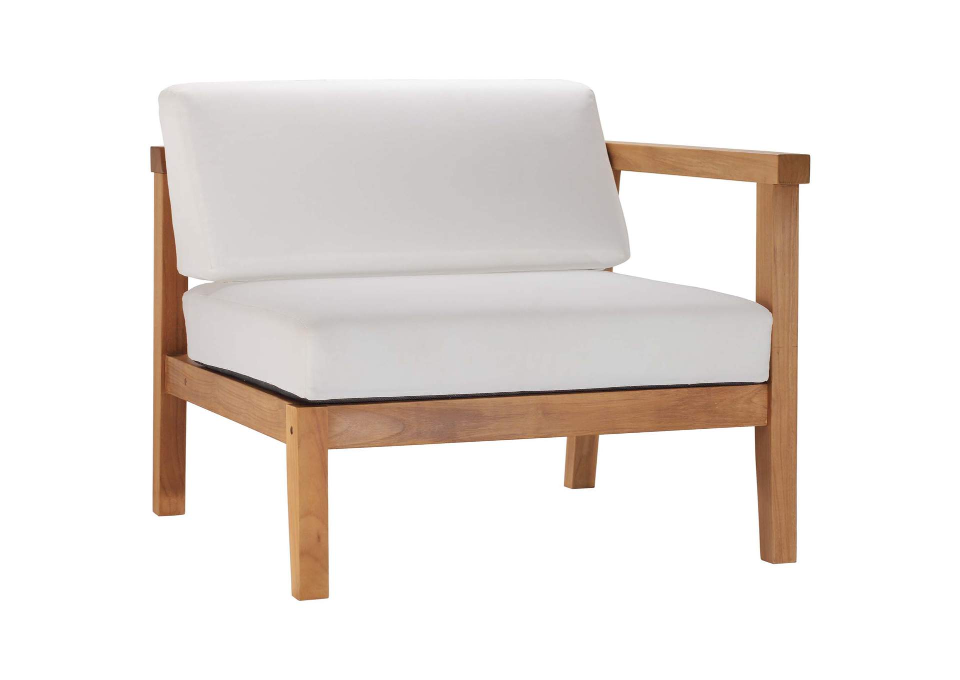 Bayport 3-Piece Outdoor Patio Teak Wood Sectional Sofa Set By Modway