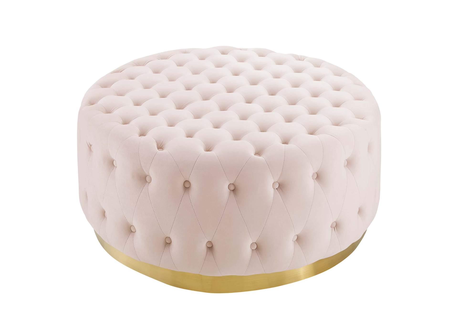Ensconce Tufted Performance Velvet Round Ottoman By Modway image 1