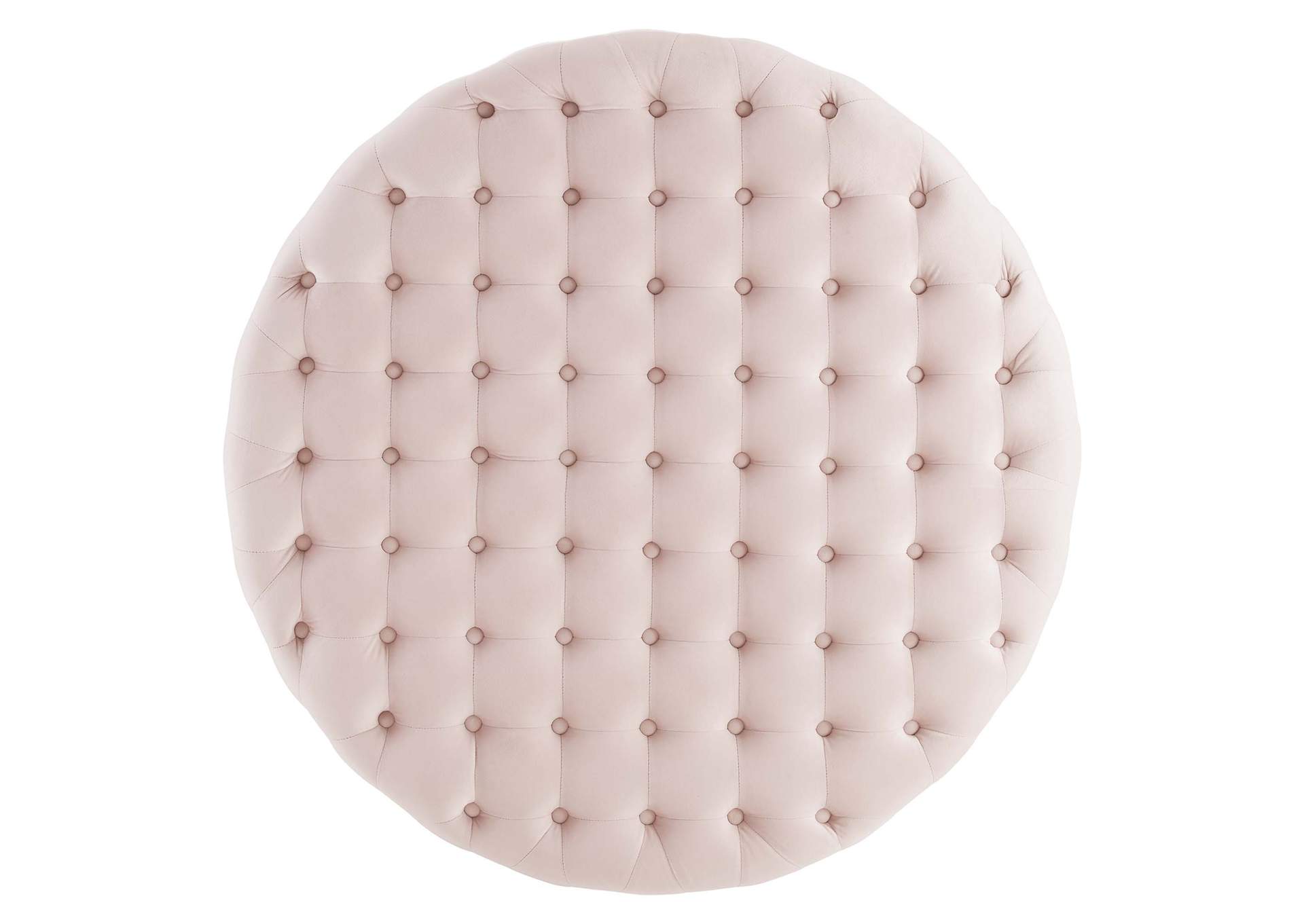 Ensconce Tufted Performance Velvet Round Ottoman image 4