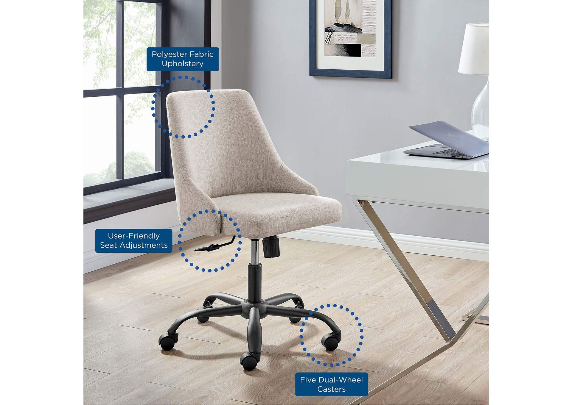 Designate Swivel Upholstered Office Chair image 10