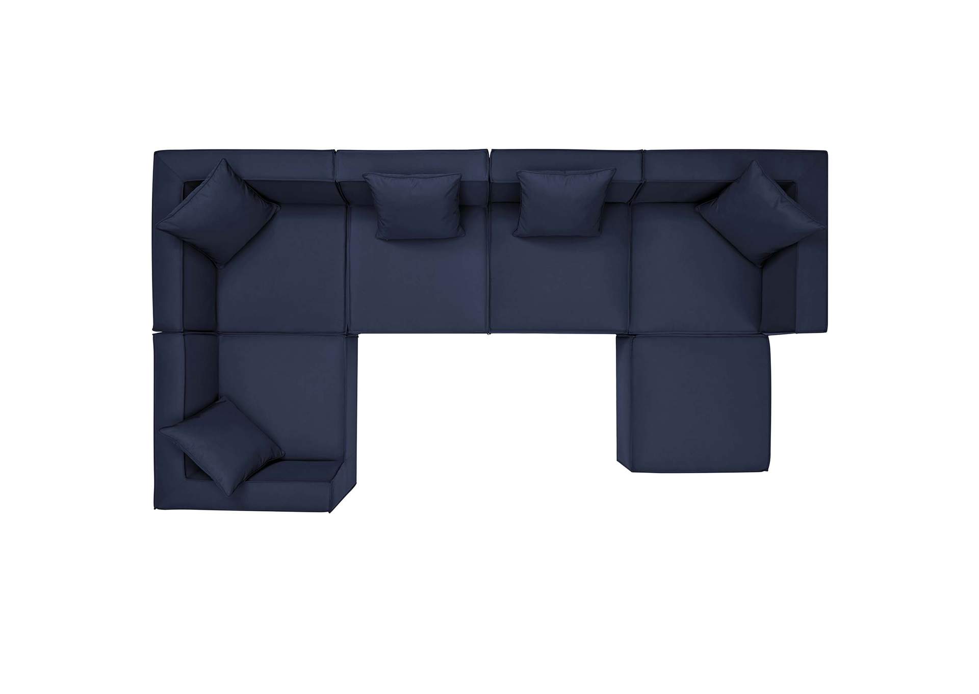 Saybrook Outdoor Patio Upholstered 6-Piece Sectional Sofa