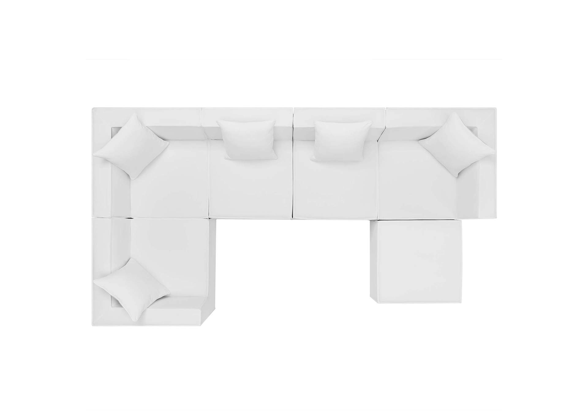 Saybrook Outdoor Patio Upholstered 6-Piece Sectional Sofa