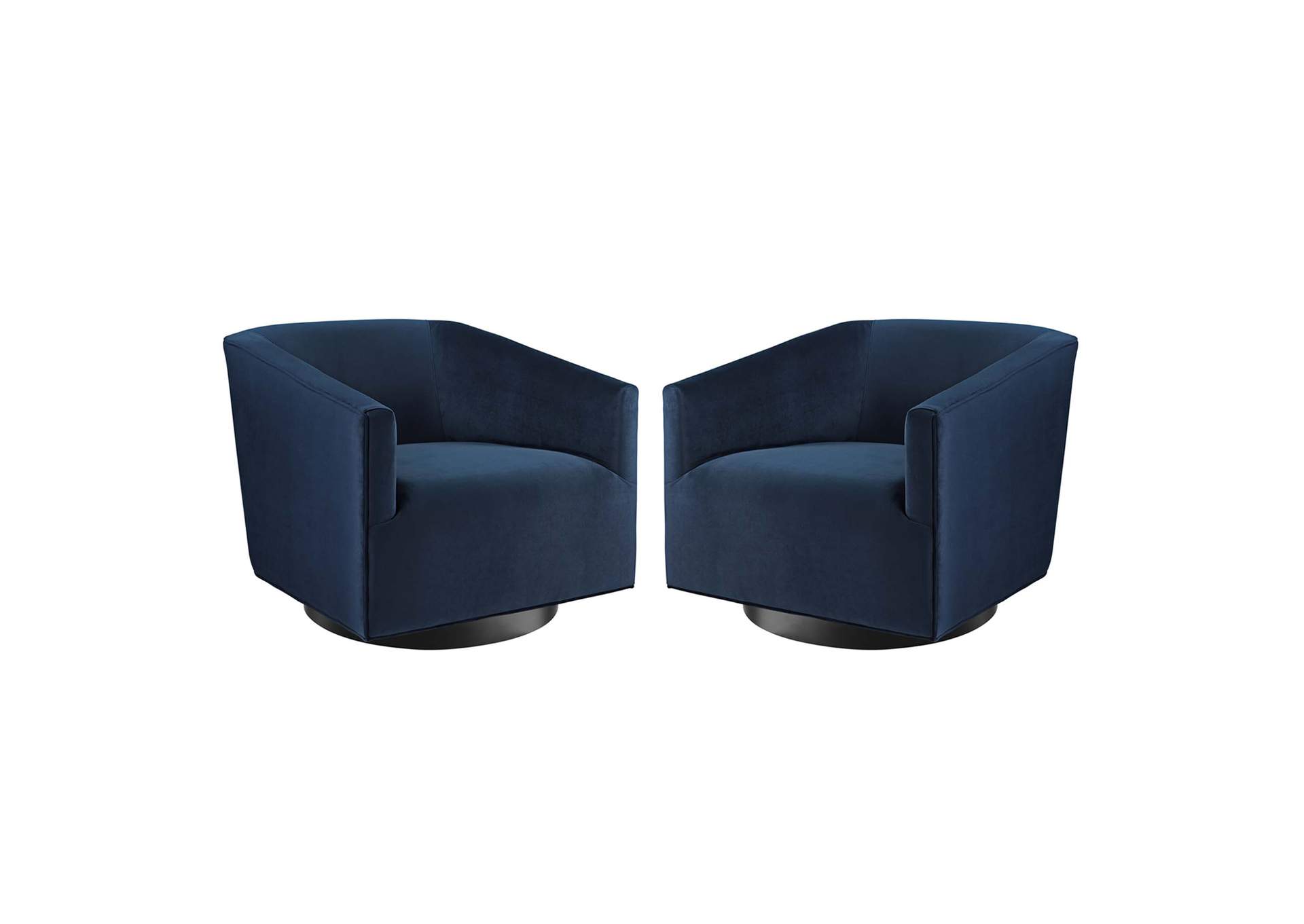 Twist Performance Velvet Swivel Chair Set Of 2 By Modway image 1