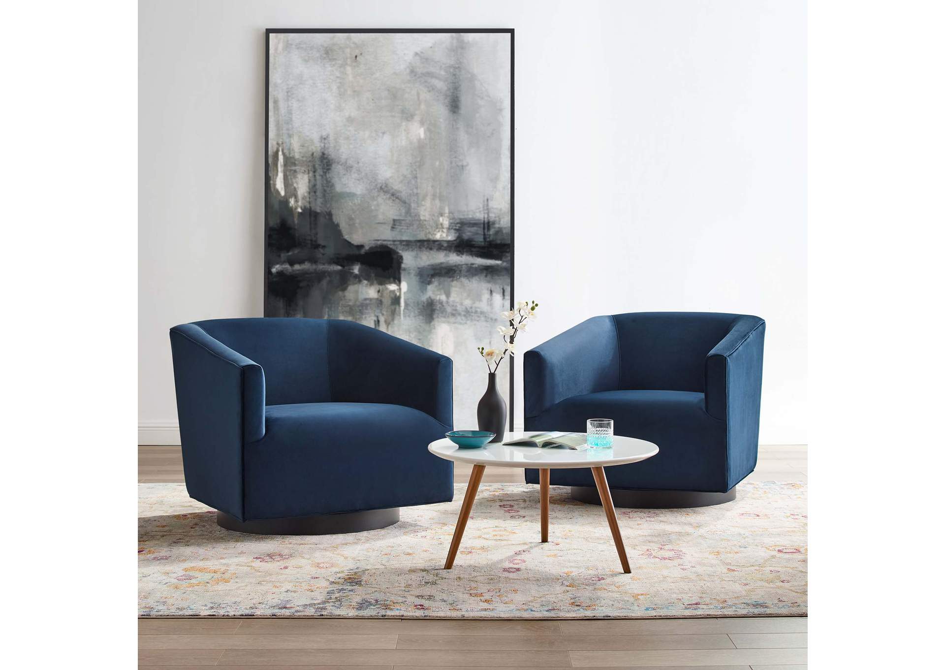Twist Swivel Chair Performance Velvet Set Of 2 image 8